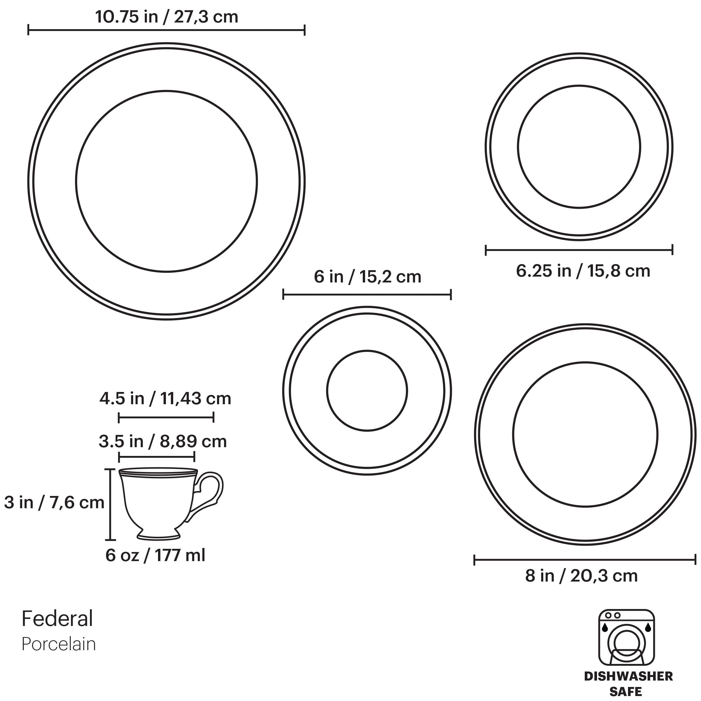 Federal Platinum 5 Piece Place Setting - Image 7