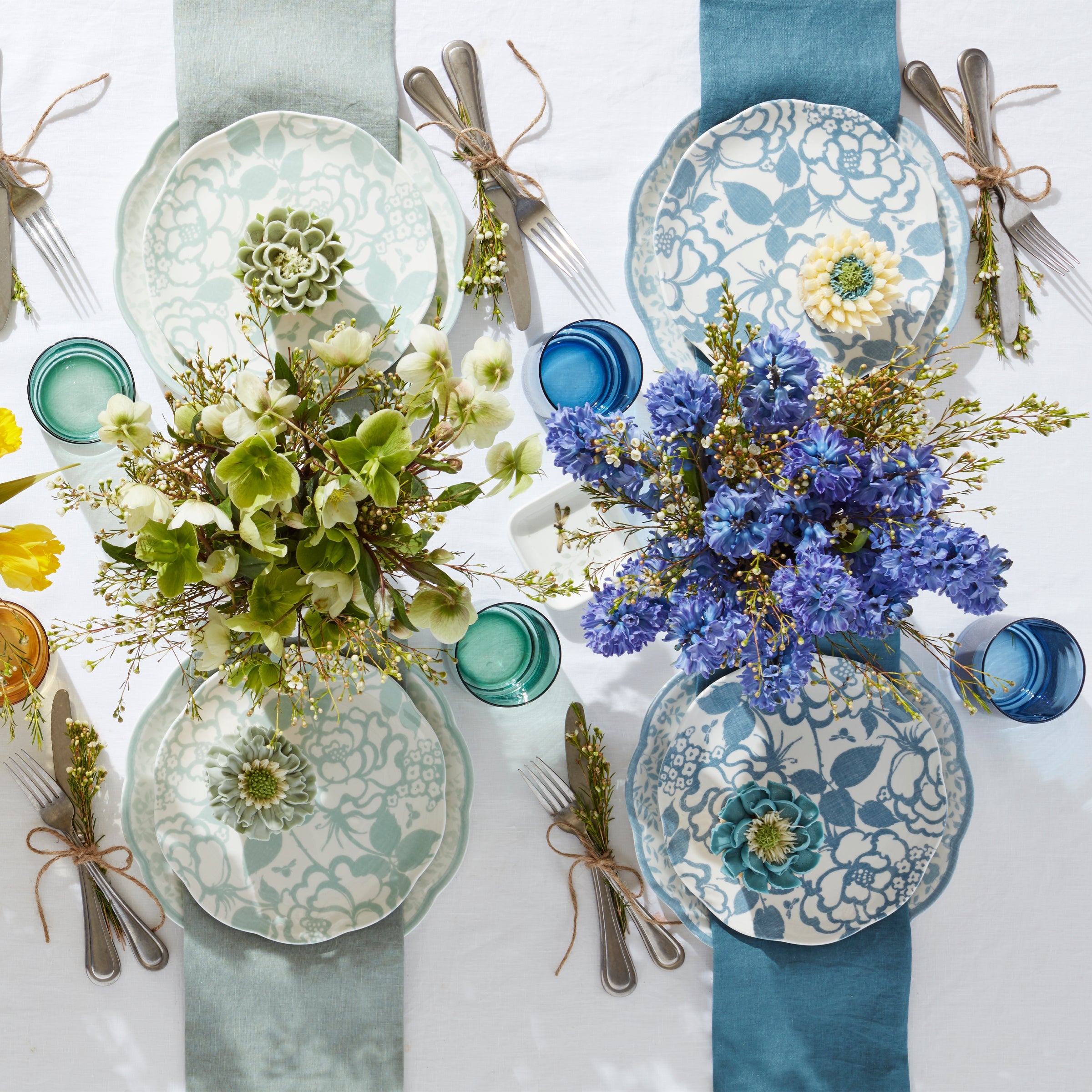 Butterfly Meadow Cottage Sage 12 Piece Dinnerware Set - Image 5