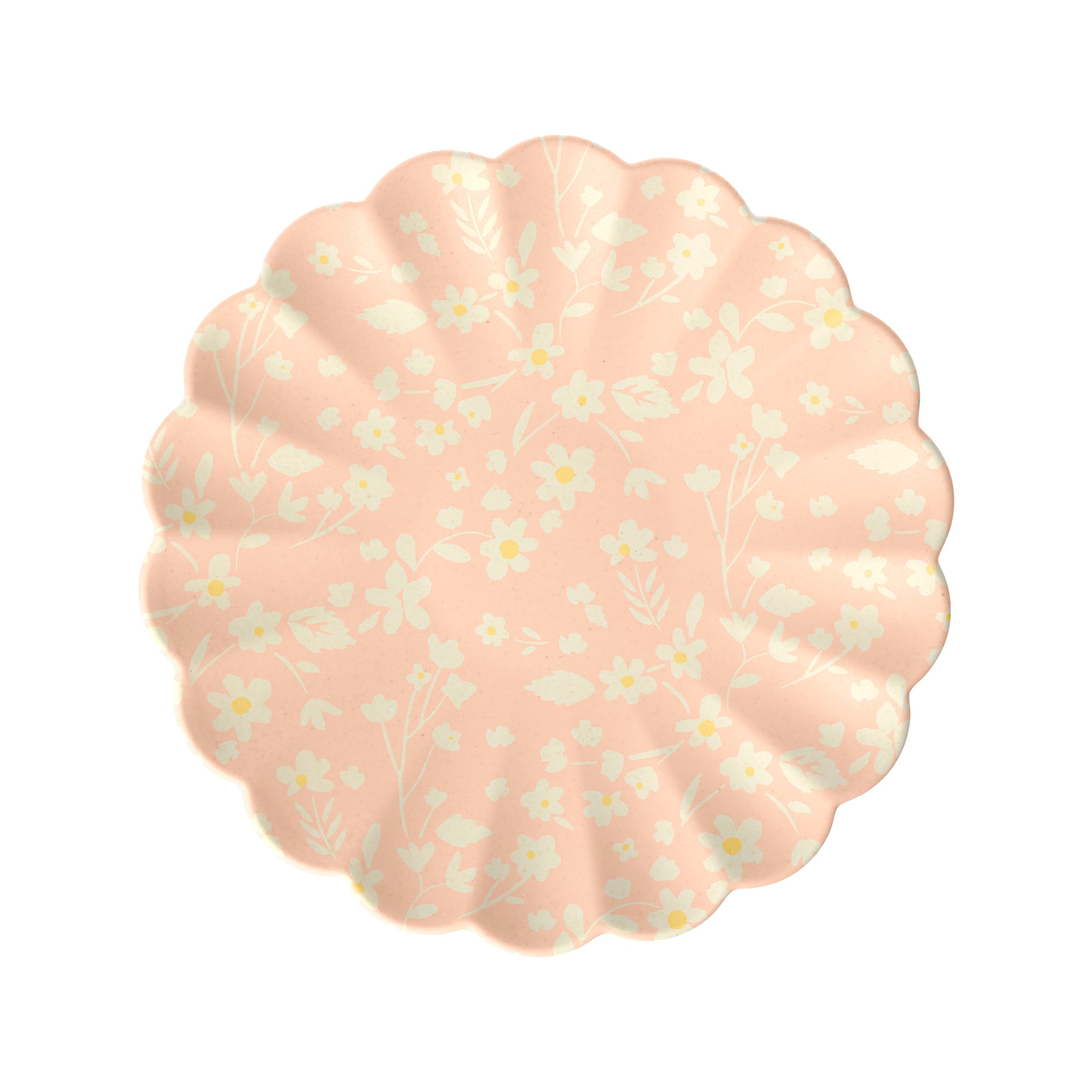 Alternative view of Floral Reusable Bamboo Small Plates, Set of 6