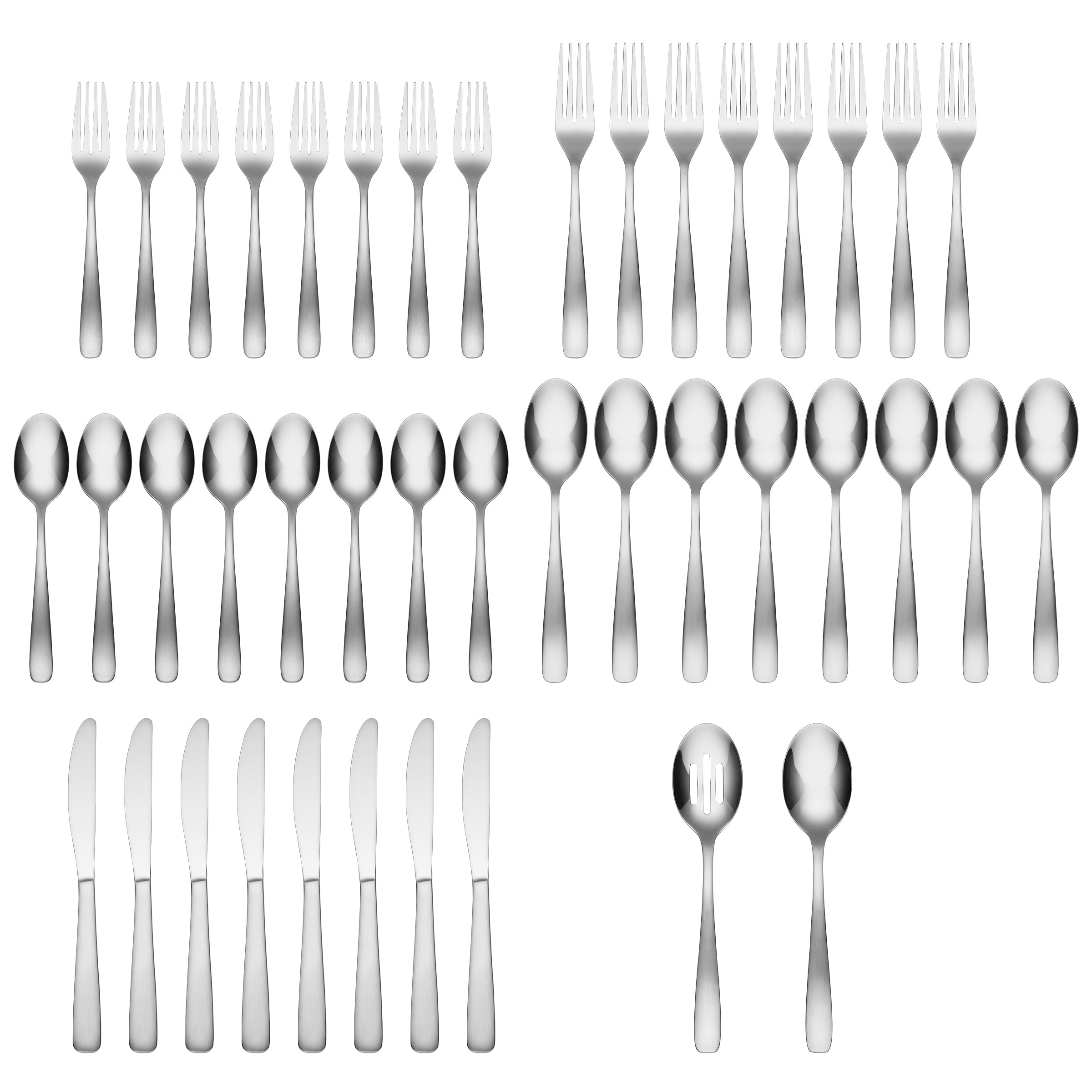 Alternative view of Bourne Satin Mirror 42 Piece Flatware Set