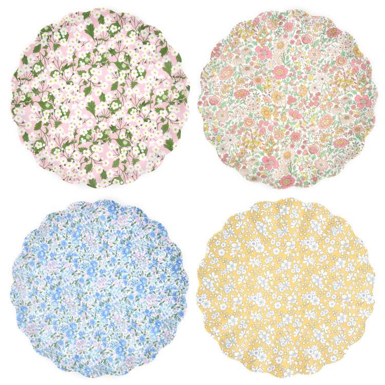 Meri Meri x Liberty Mixed Large Melamine Plates, Set of 4