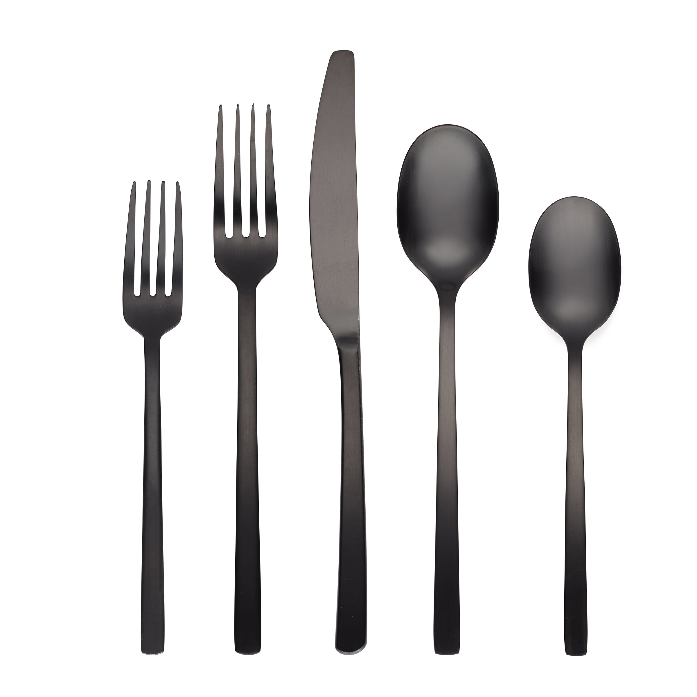 Beacon Black Satin 20 Piece Flatware Set
