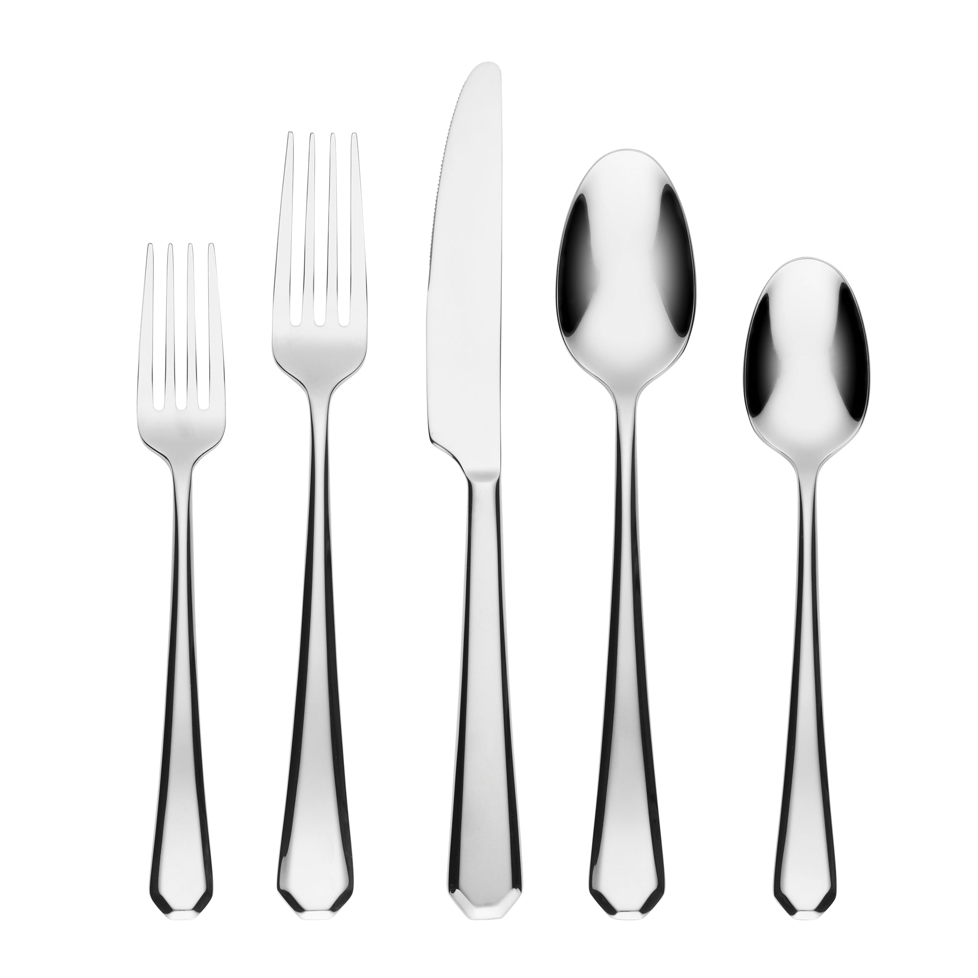 Alternative view of Geo Mirror 20 Piece Flatware Set
