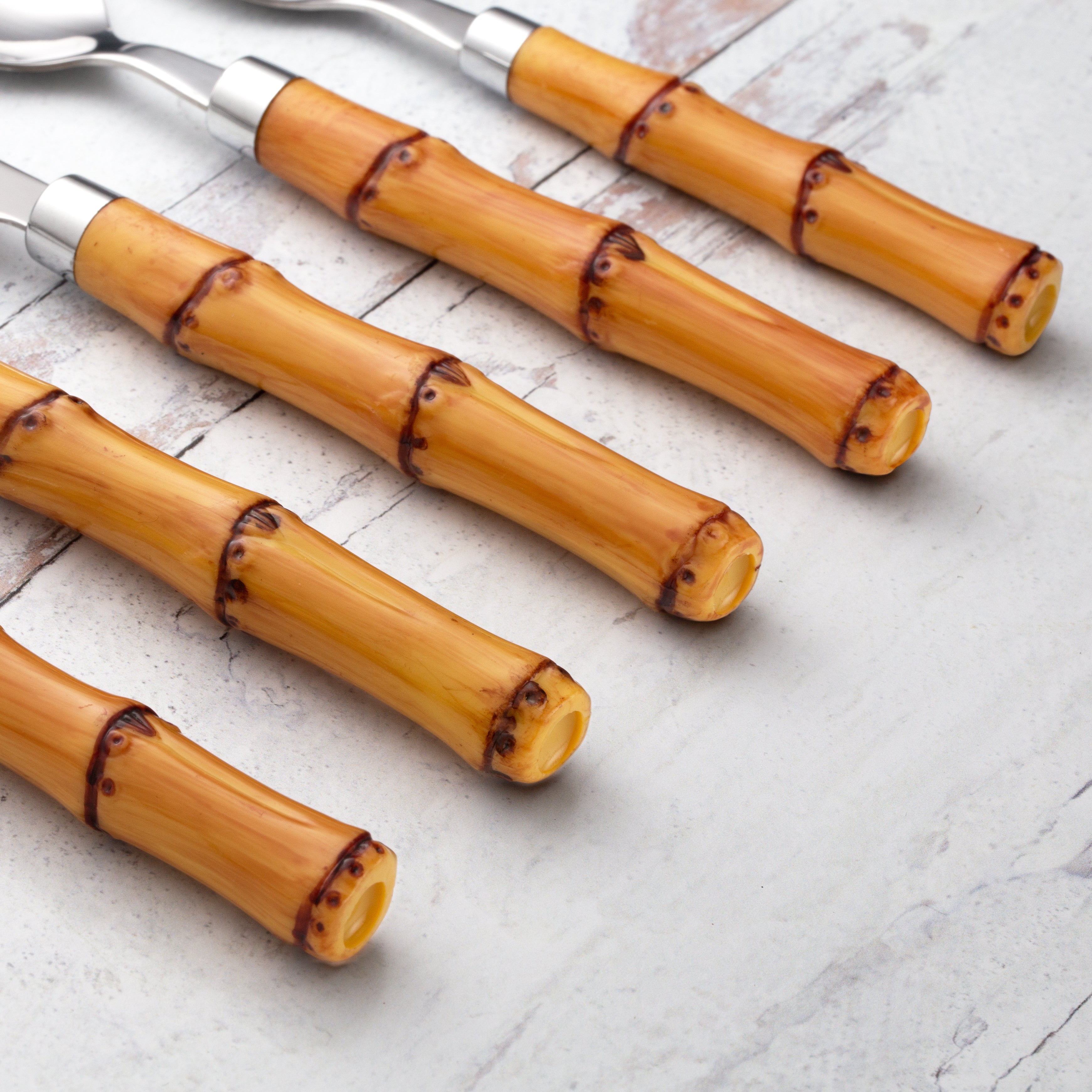 Bamboo Handle 20 Piece Flatware Set - Image 3