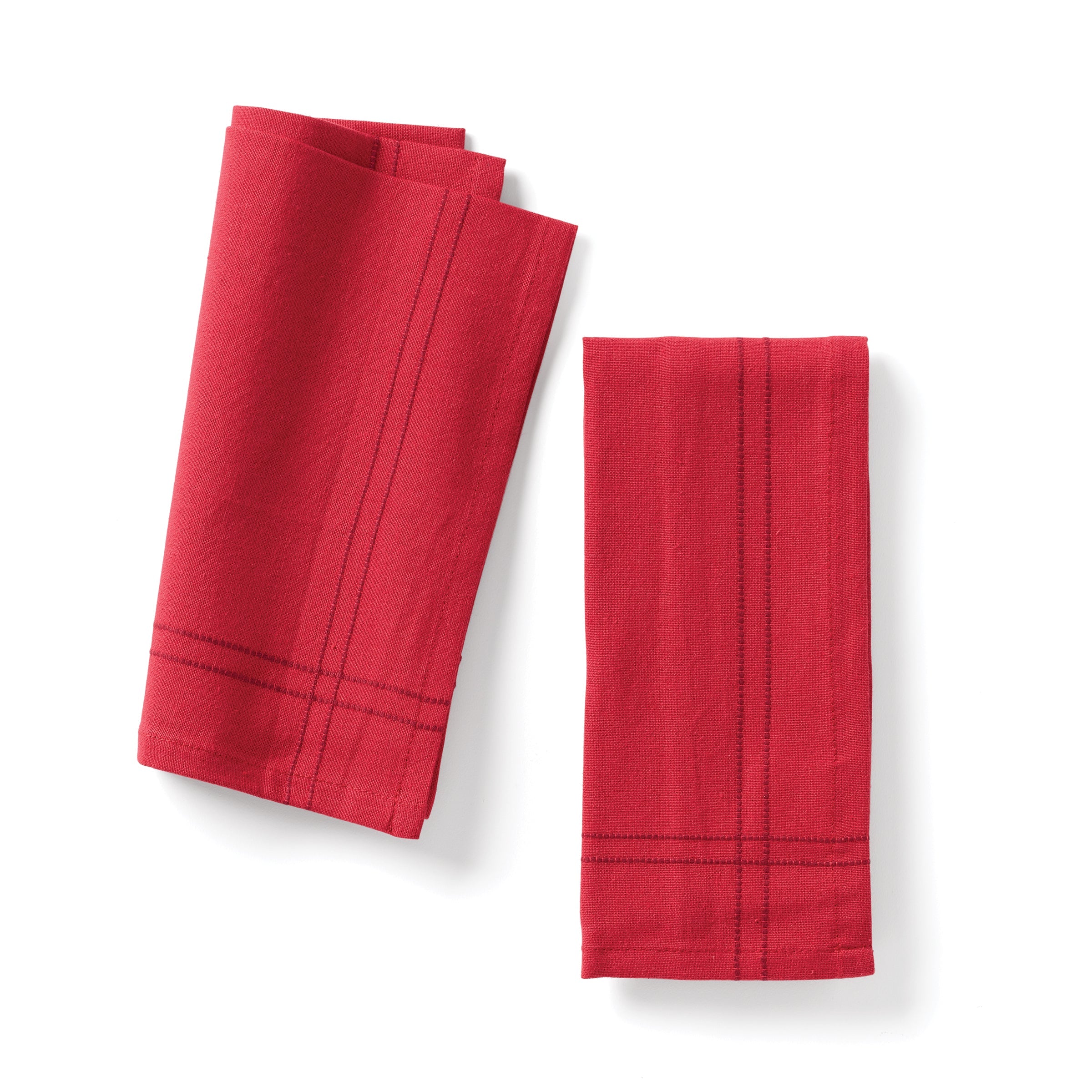Essentials Red Dinner Napkins   Set Of 2