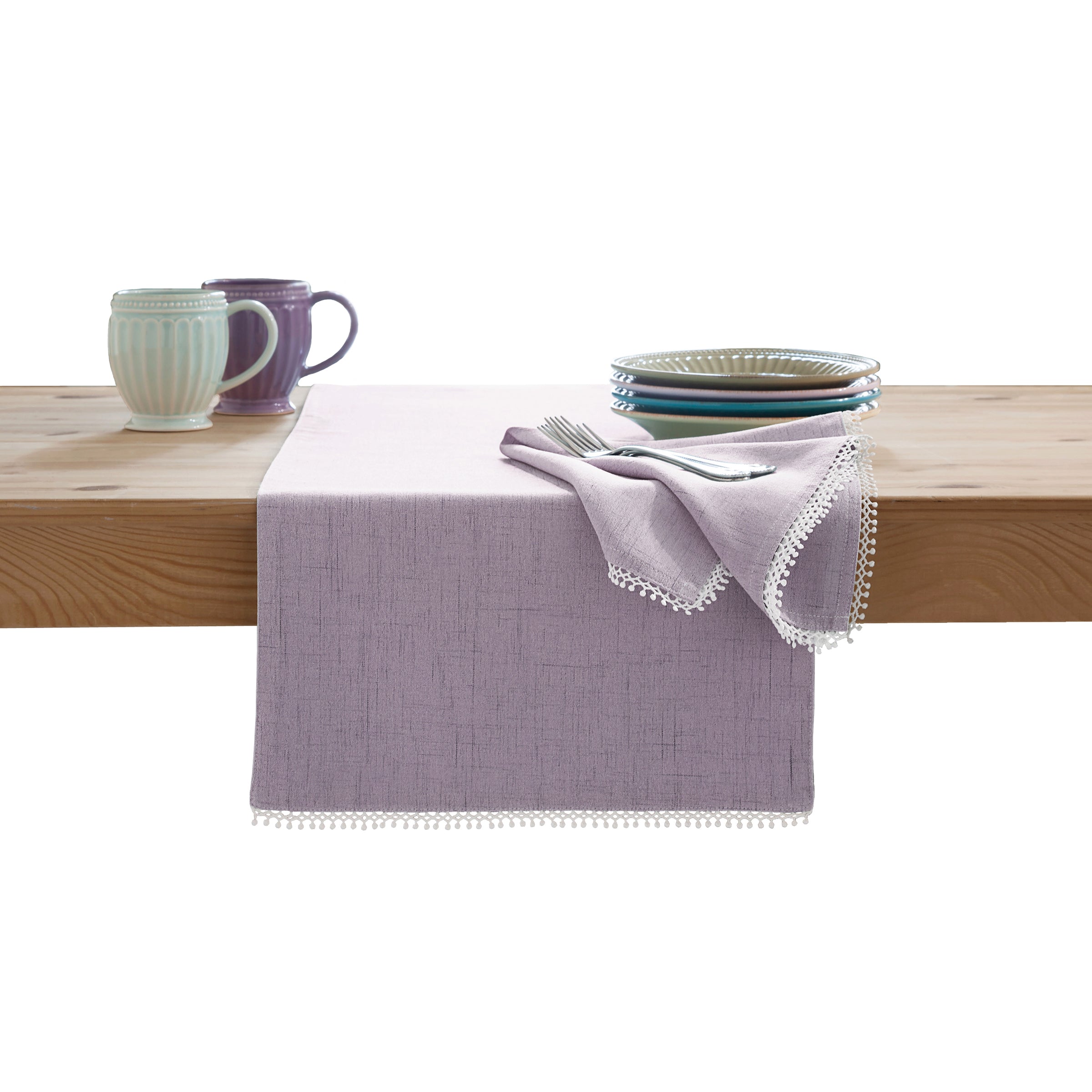 Alternative view of French Perle Violet Dinner Napkins   Set Of 2
