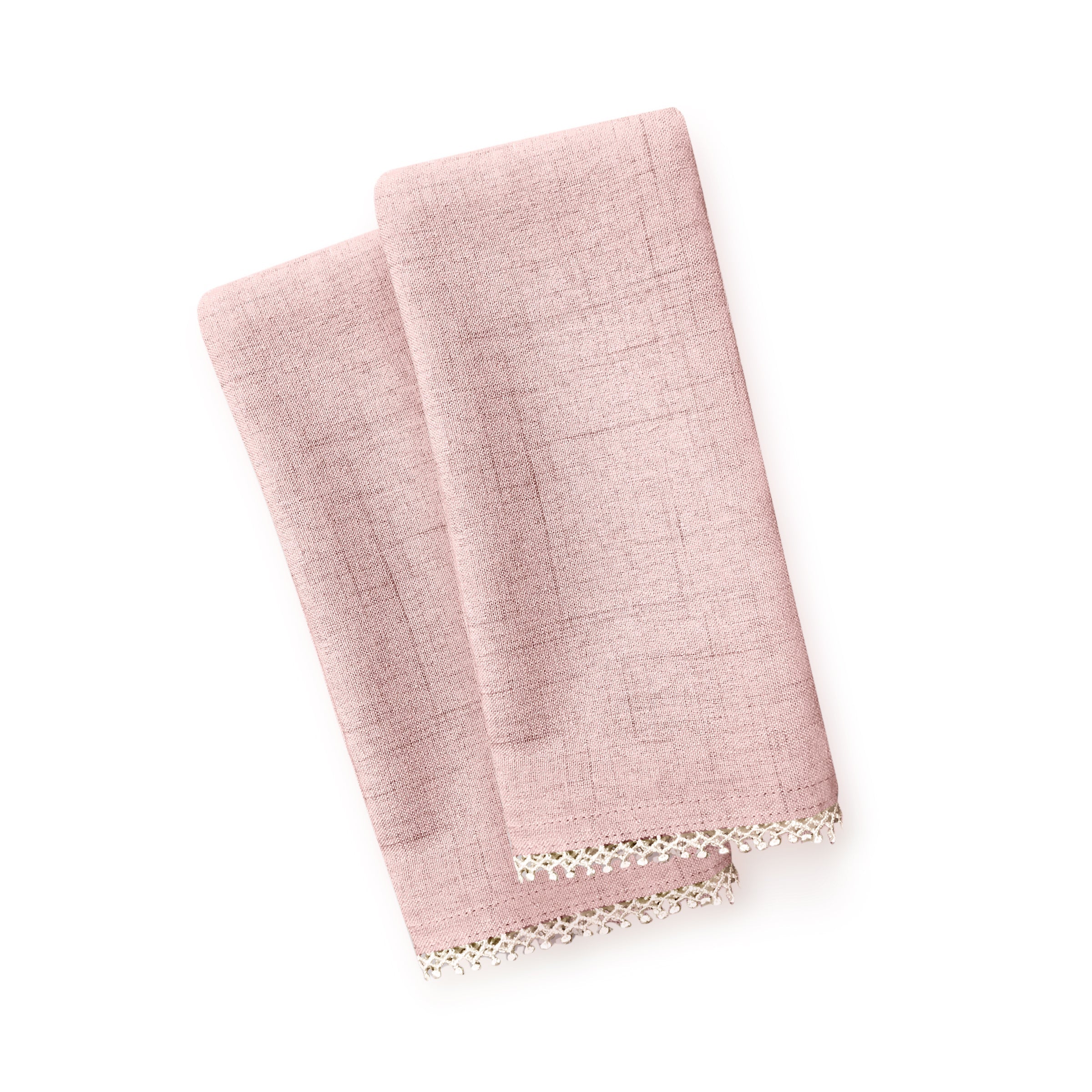 French Perle Blush Dinner Napkins   Set Of 2