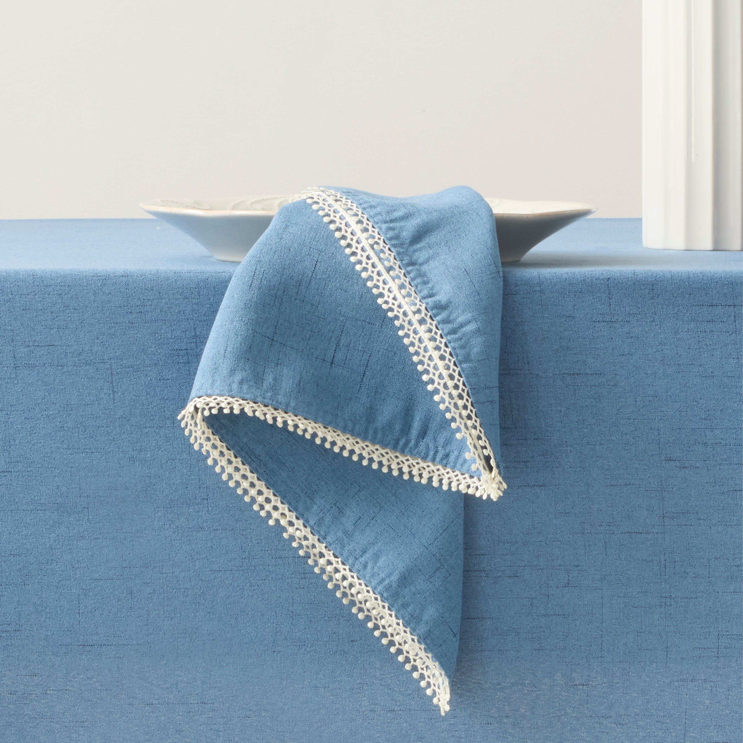 French Perle Periwinkle 19X19 Napkins   Set Of 4