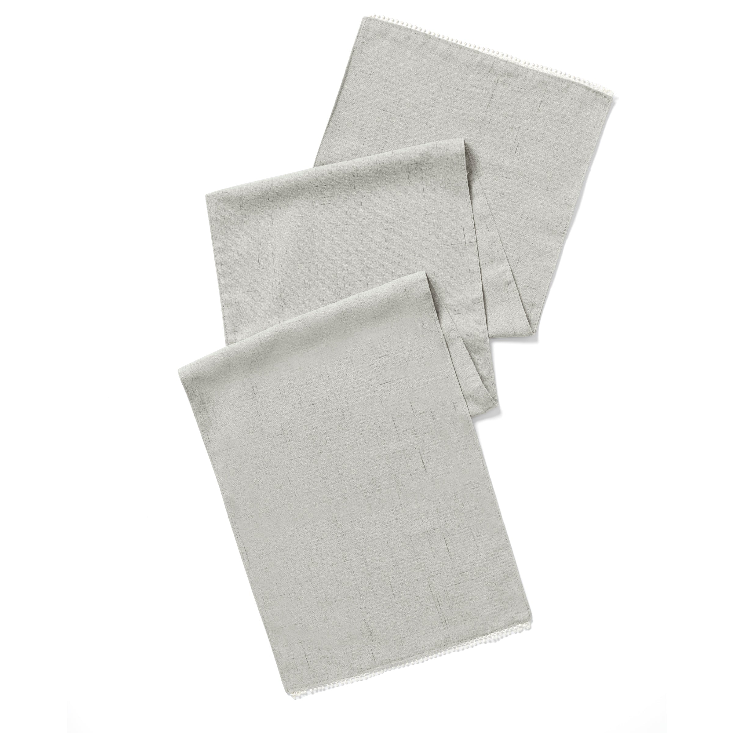 Alternative view of French Perle Dove Grey 70X14 Table Runner