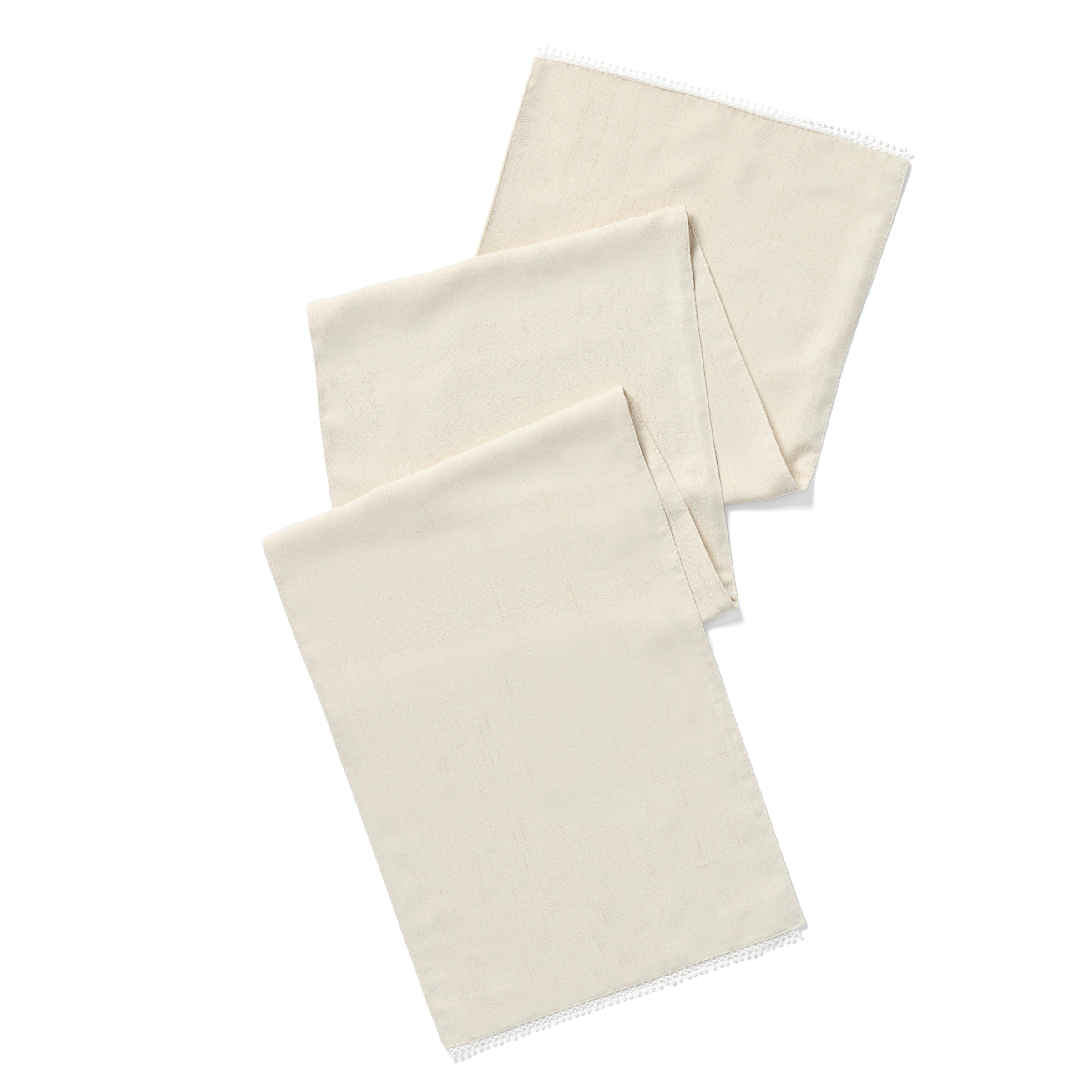 Alternative view of French Perle Natural 70X14 Table Runner