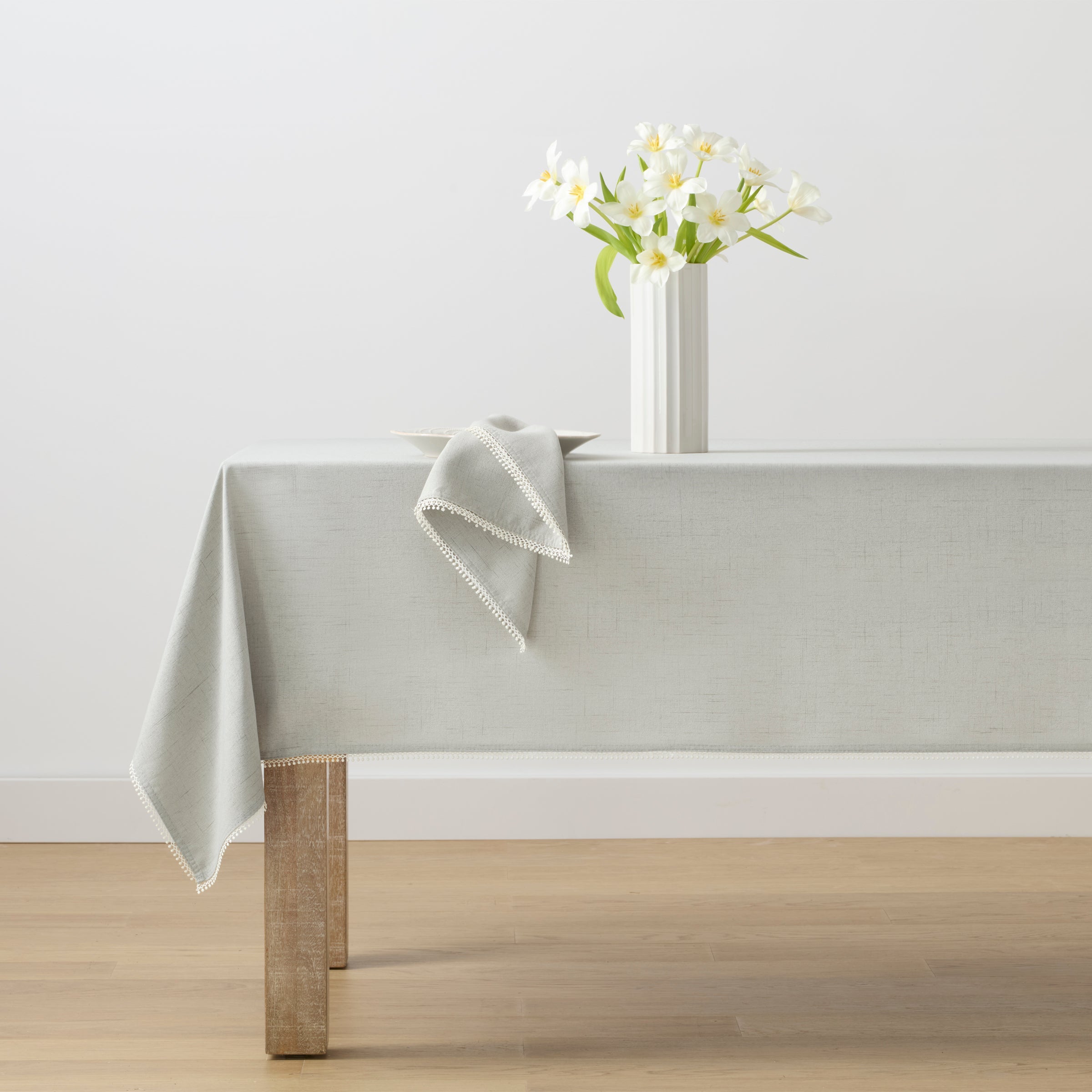 Alternative view of French Perle Dove Grey 19X19 Napkin