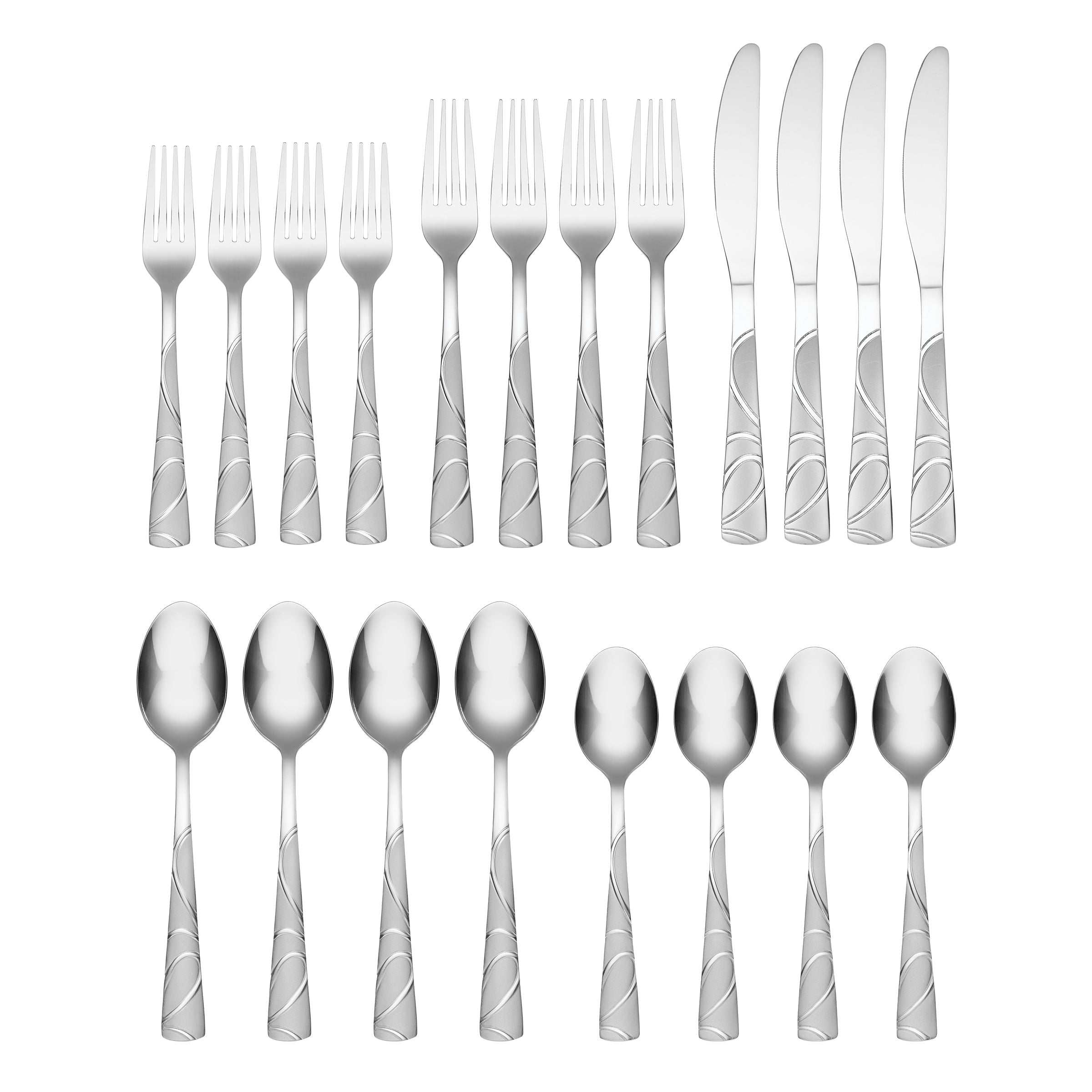 Alternative view of Sasha Sand 20 Piece Flatware Set