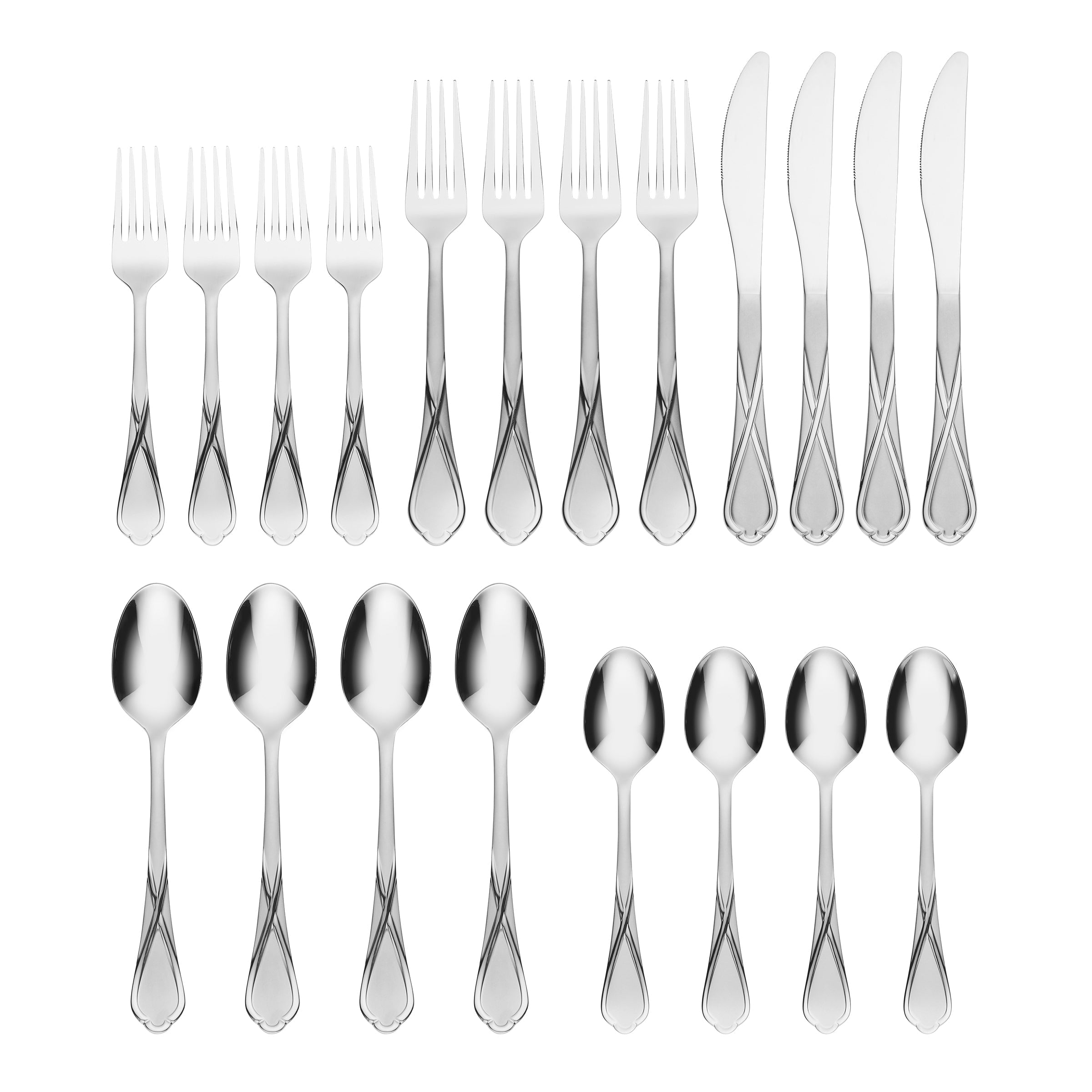 Alternative view of Heather Sand 20 Piece Flatware Set