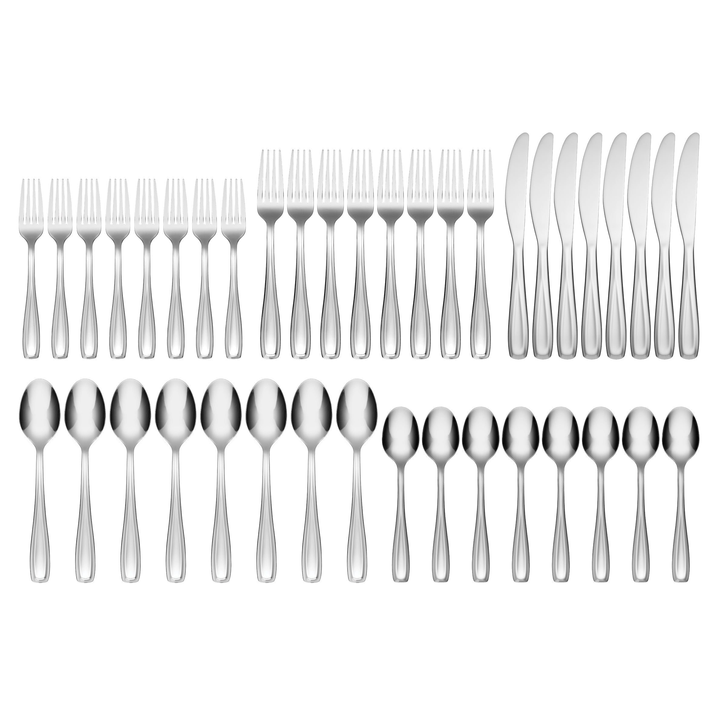 Alternative view of Waylen Mirror 40 Piece Flatware Set with Rustic Caddy