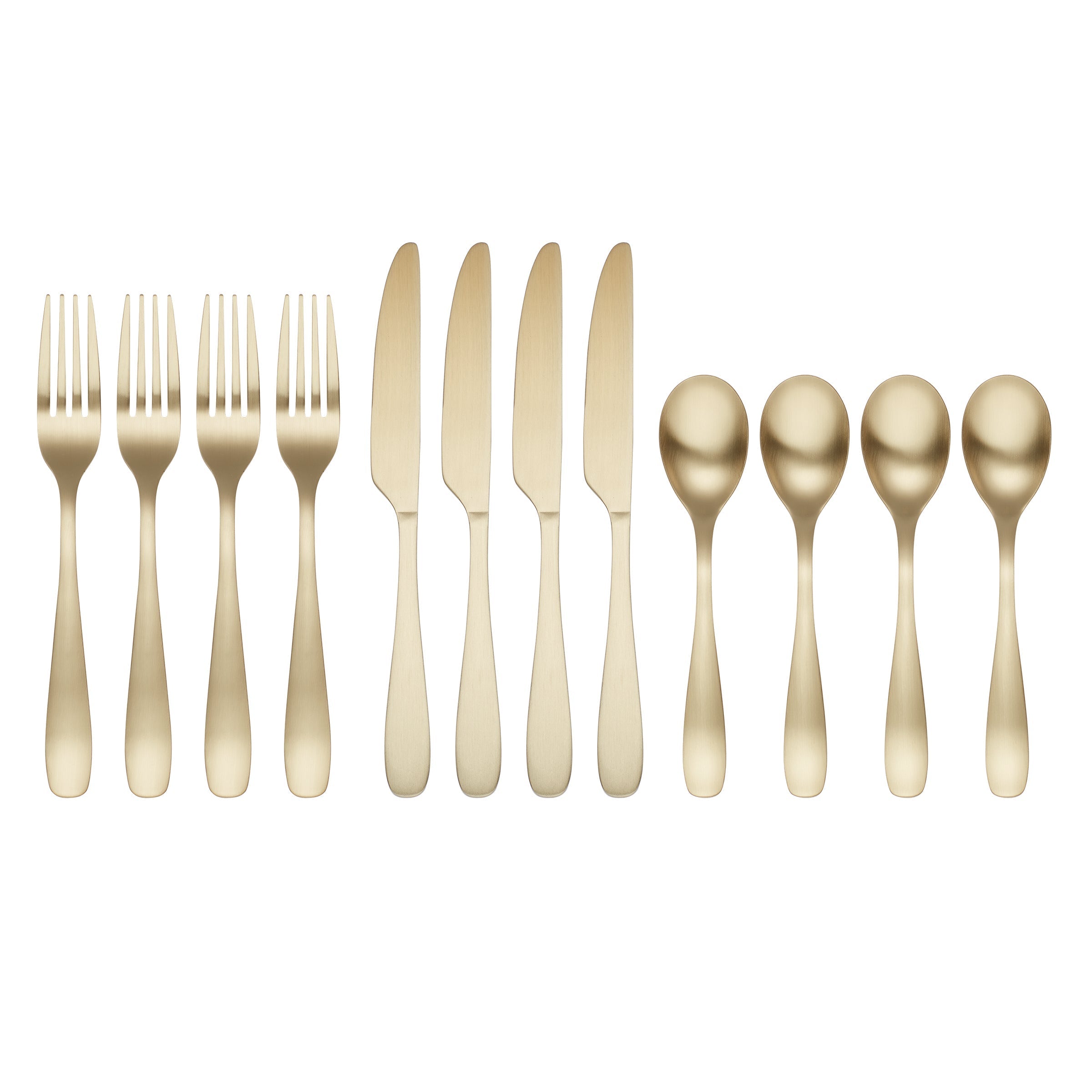 Alternative view of Eliana Champagne Satin 12 Piece Flatware Set
