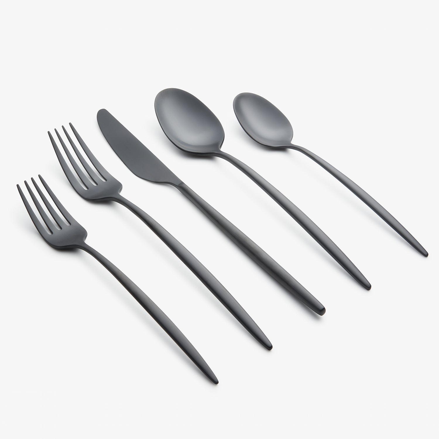Gaze Black Satin 20 Piece Flatware Set