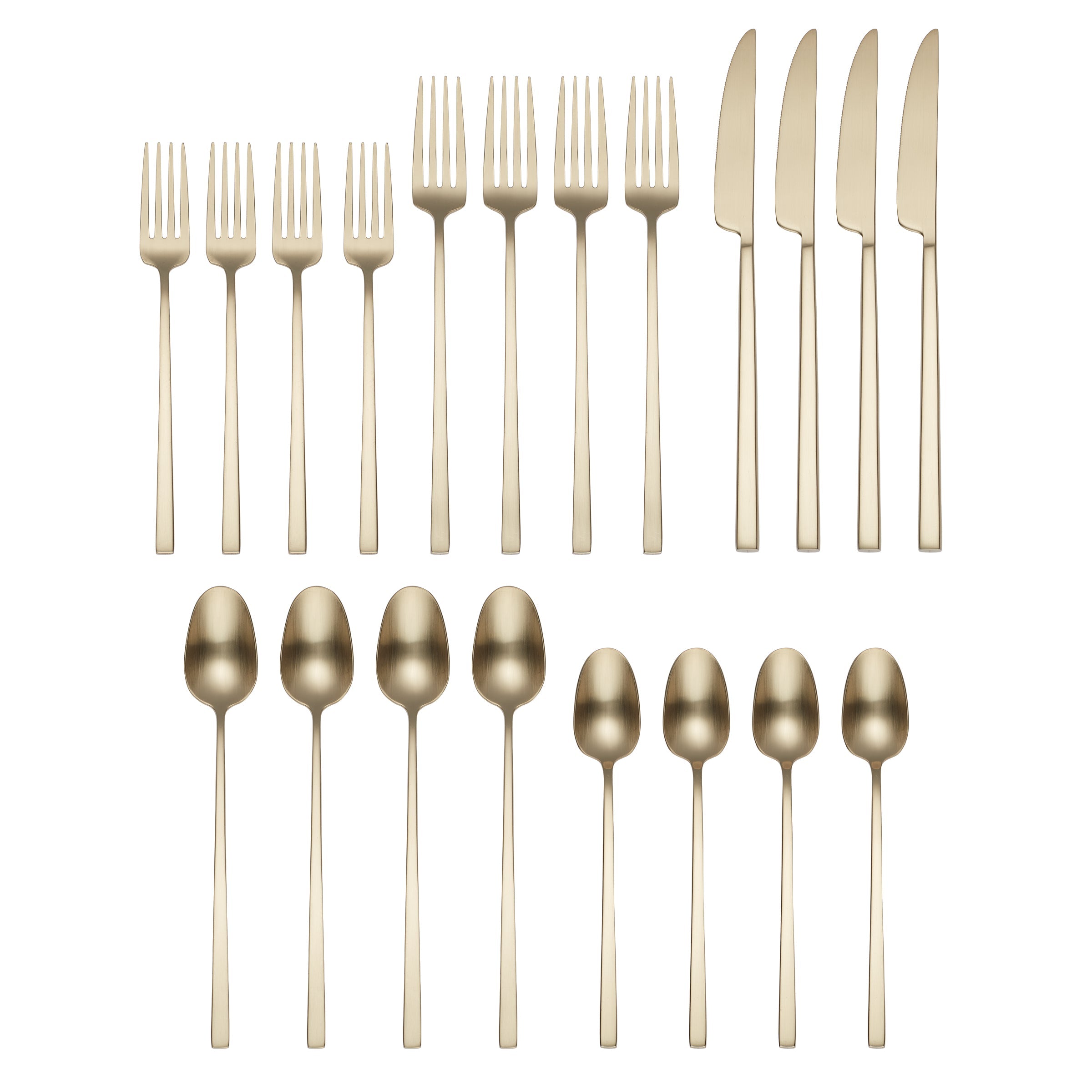 Alternative view of Damaris Champagne Satin 20 Piece Flatware Set