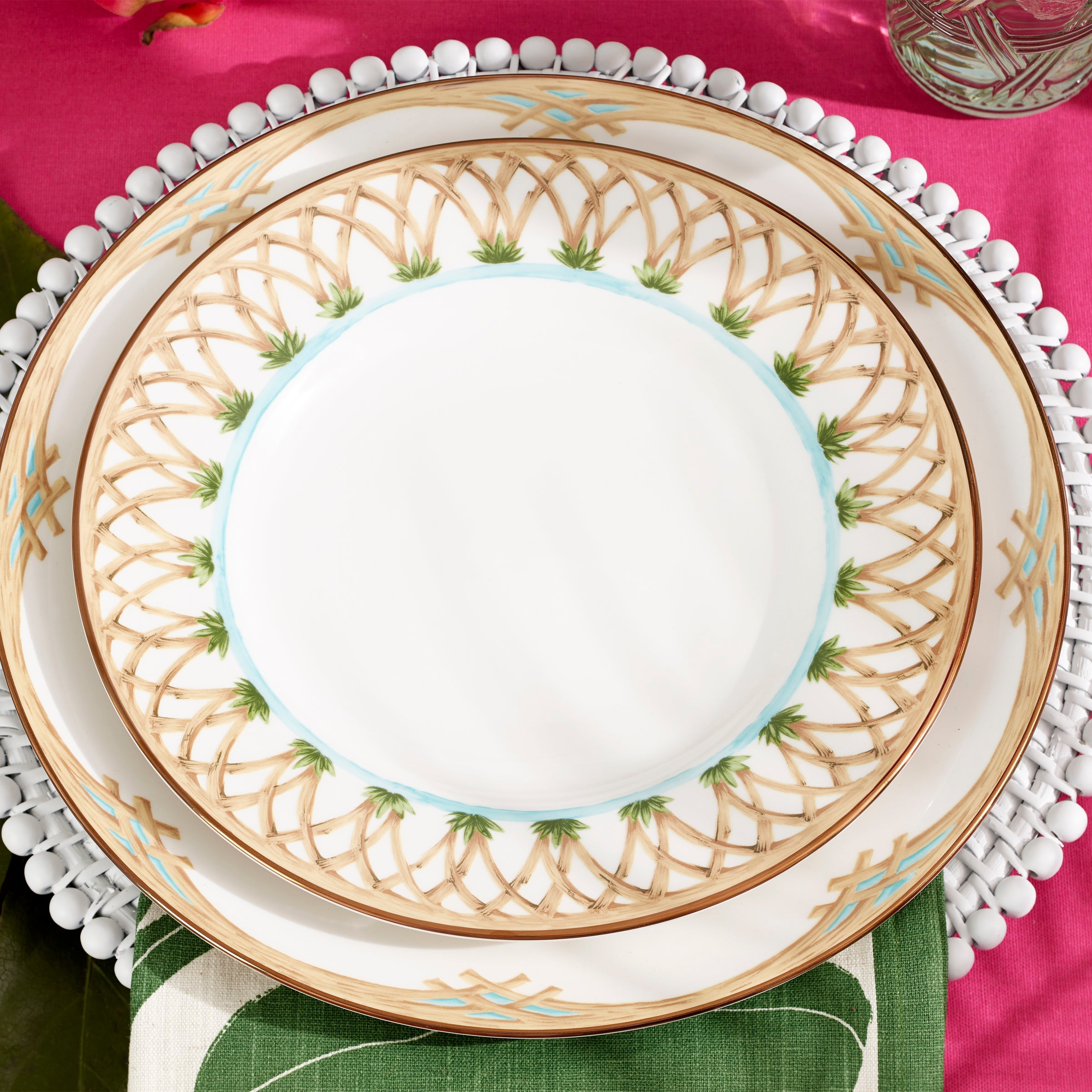 Alternative view of British Colonial Bamboo Accent Plate
