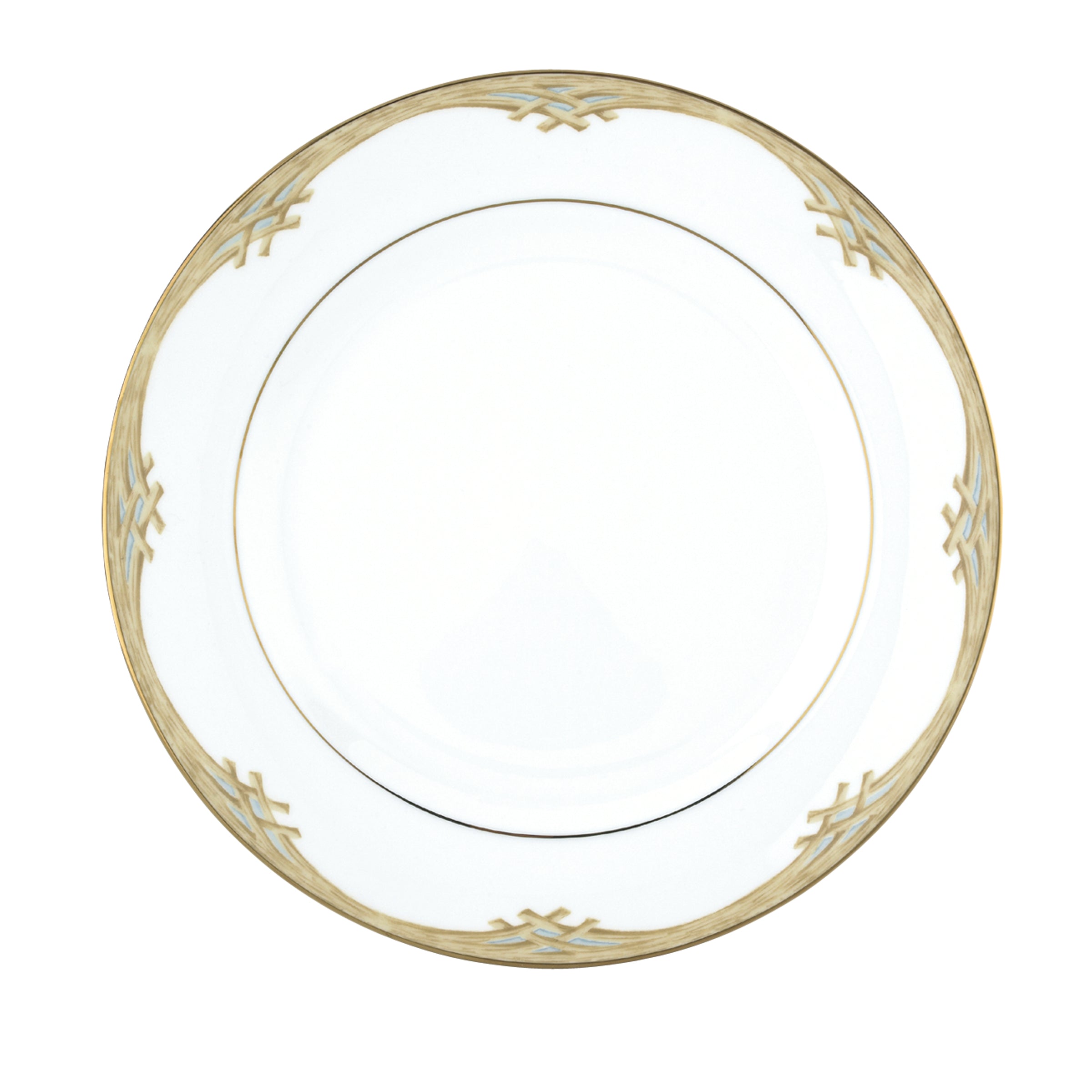 British Colonial Bamboo Dinner Plate