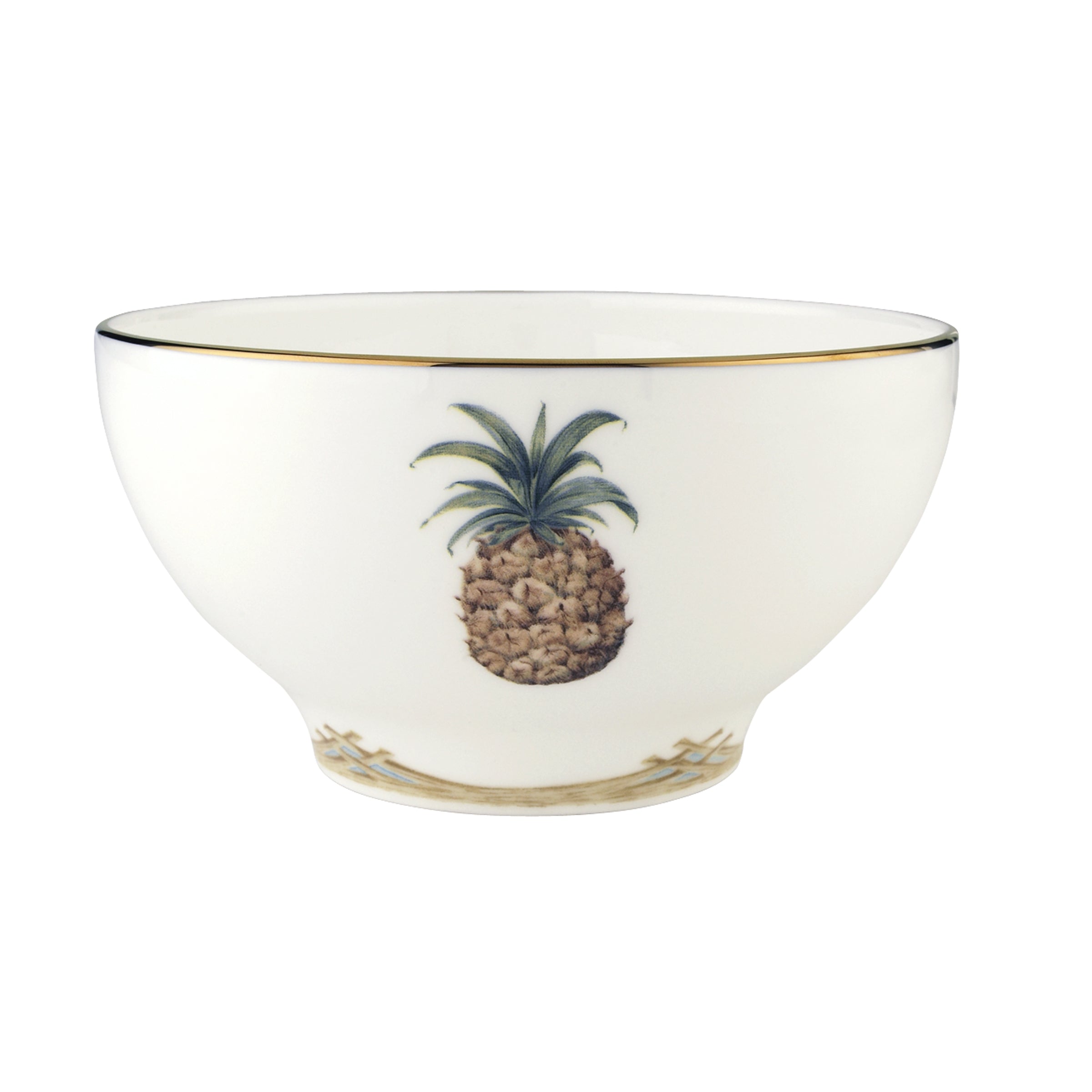 British Colonial Bamboo Rice Bowl