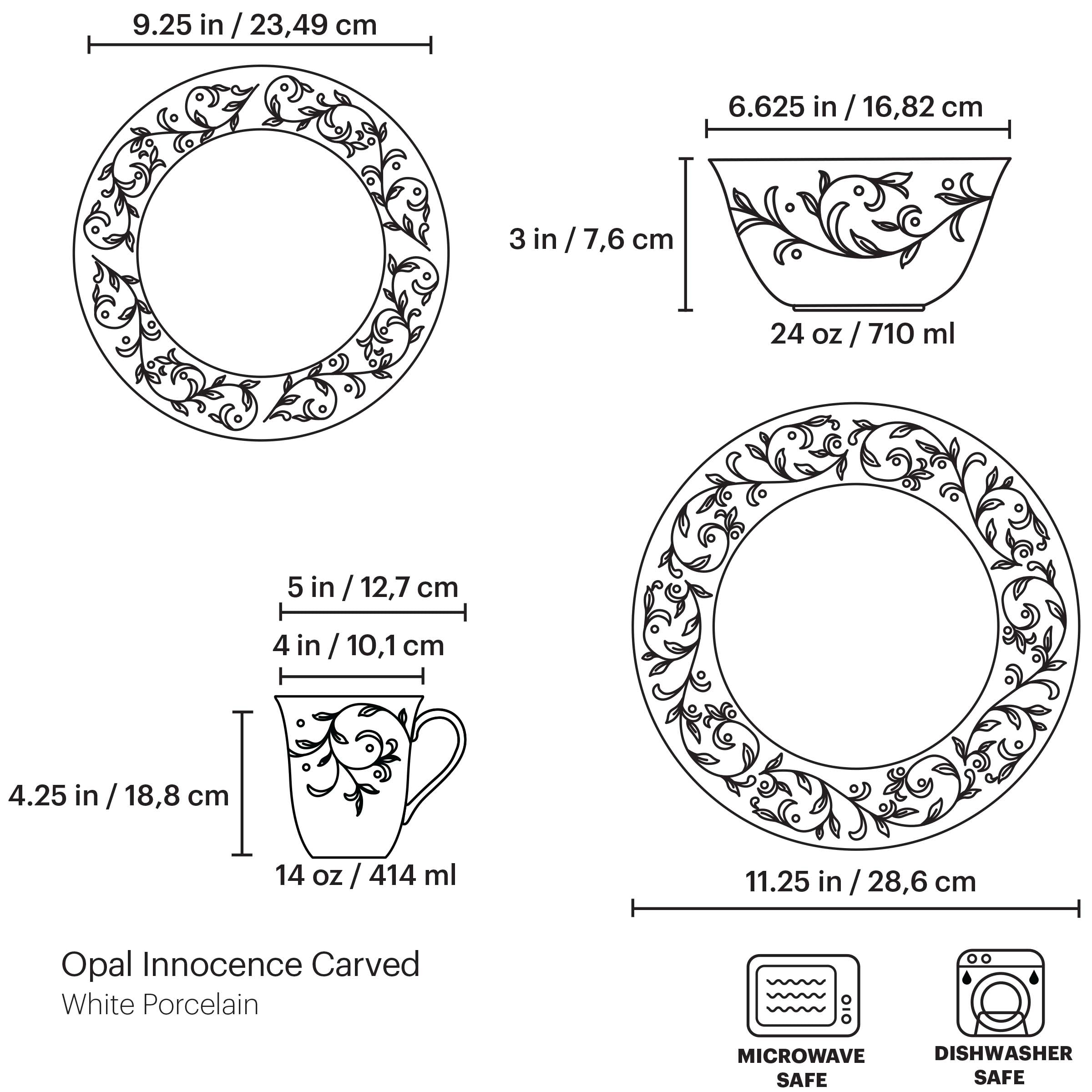 Opal Innocence Carved 4 Piece Place Setting - Image 8