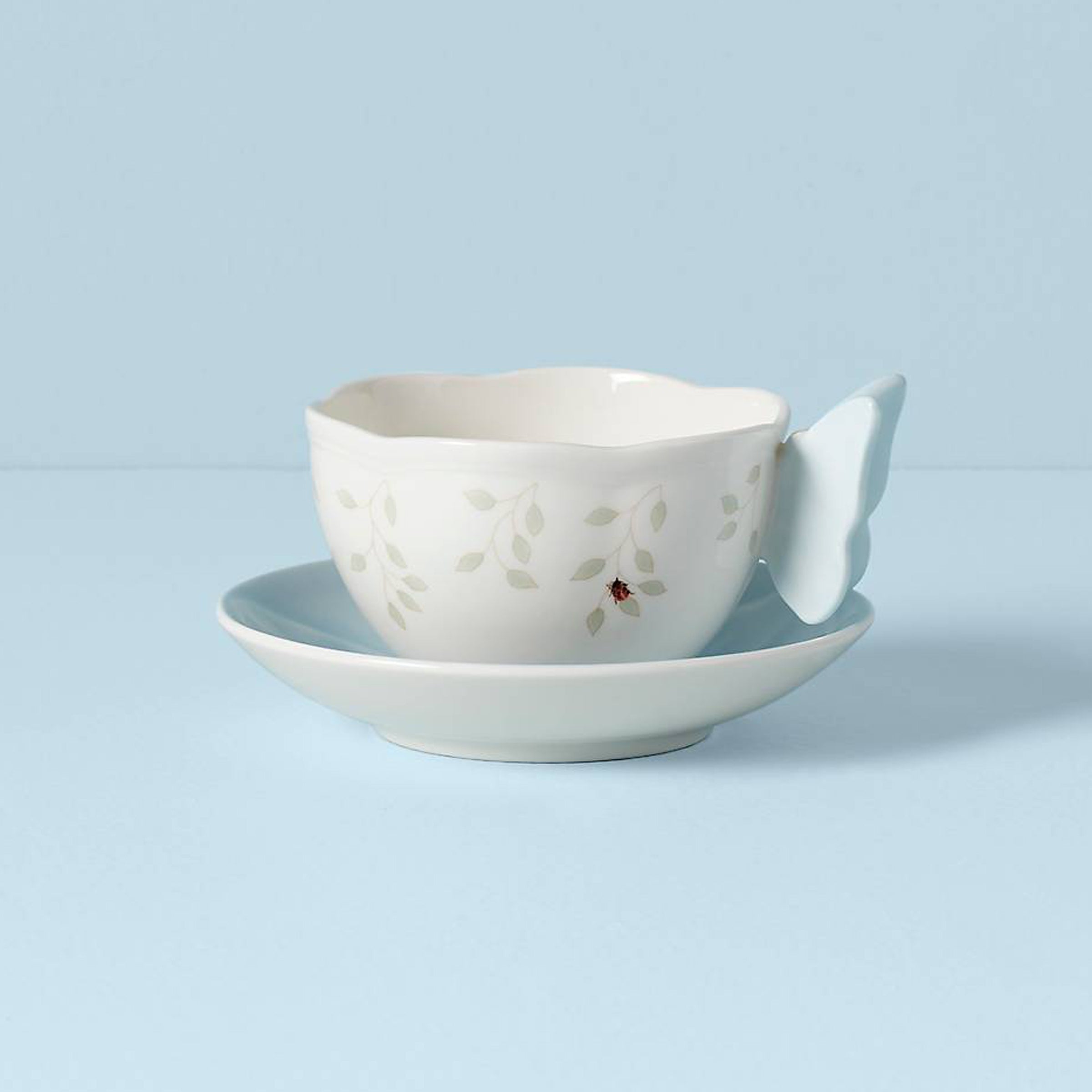 Butterfly Meadow Floral Blue Cup & Saucer