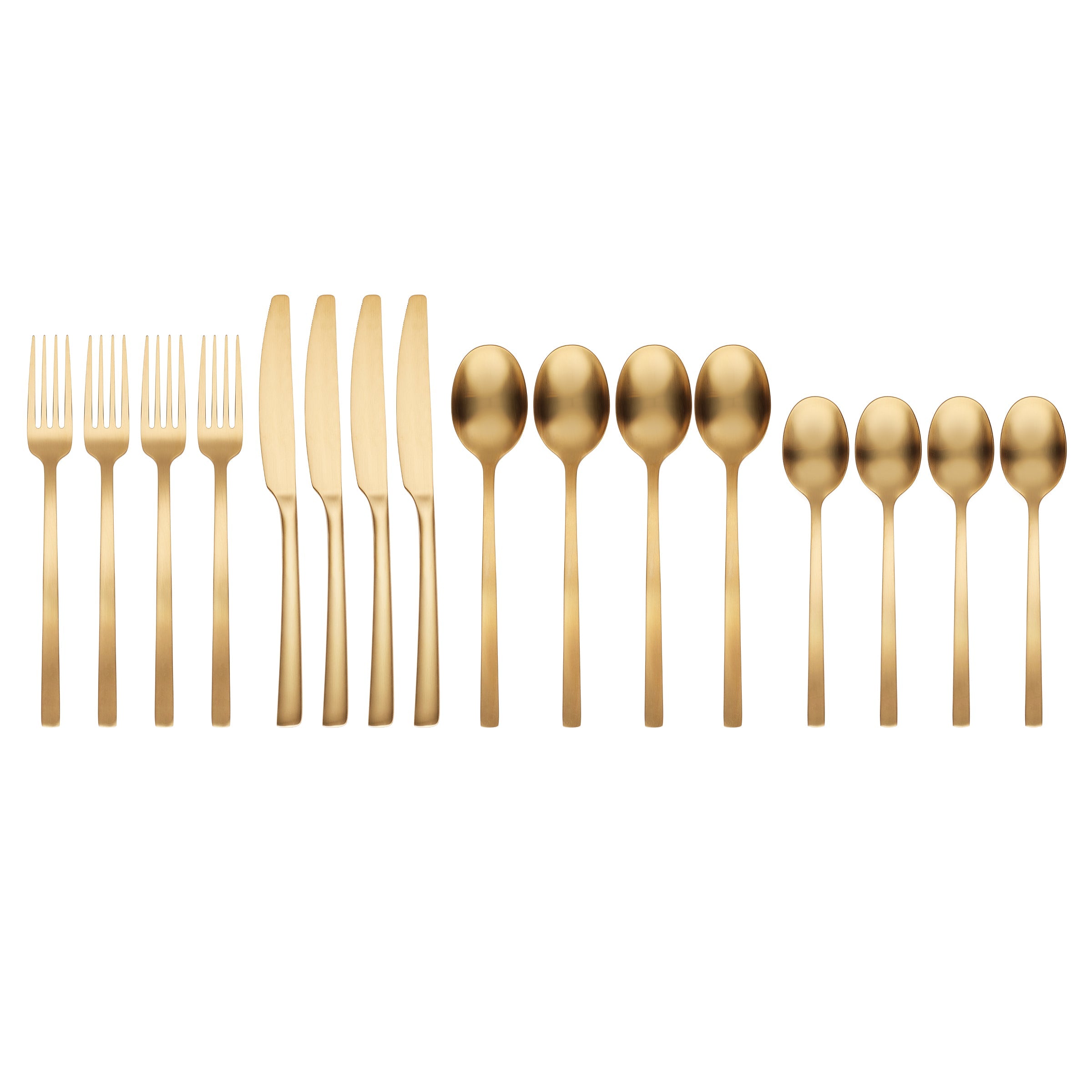 Alternative view of Beacon Gold Satin 16 Piece Flatware Set