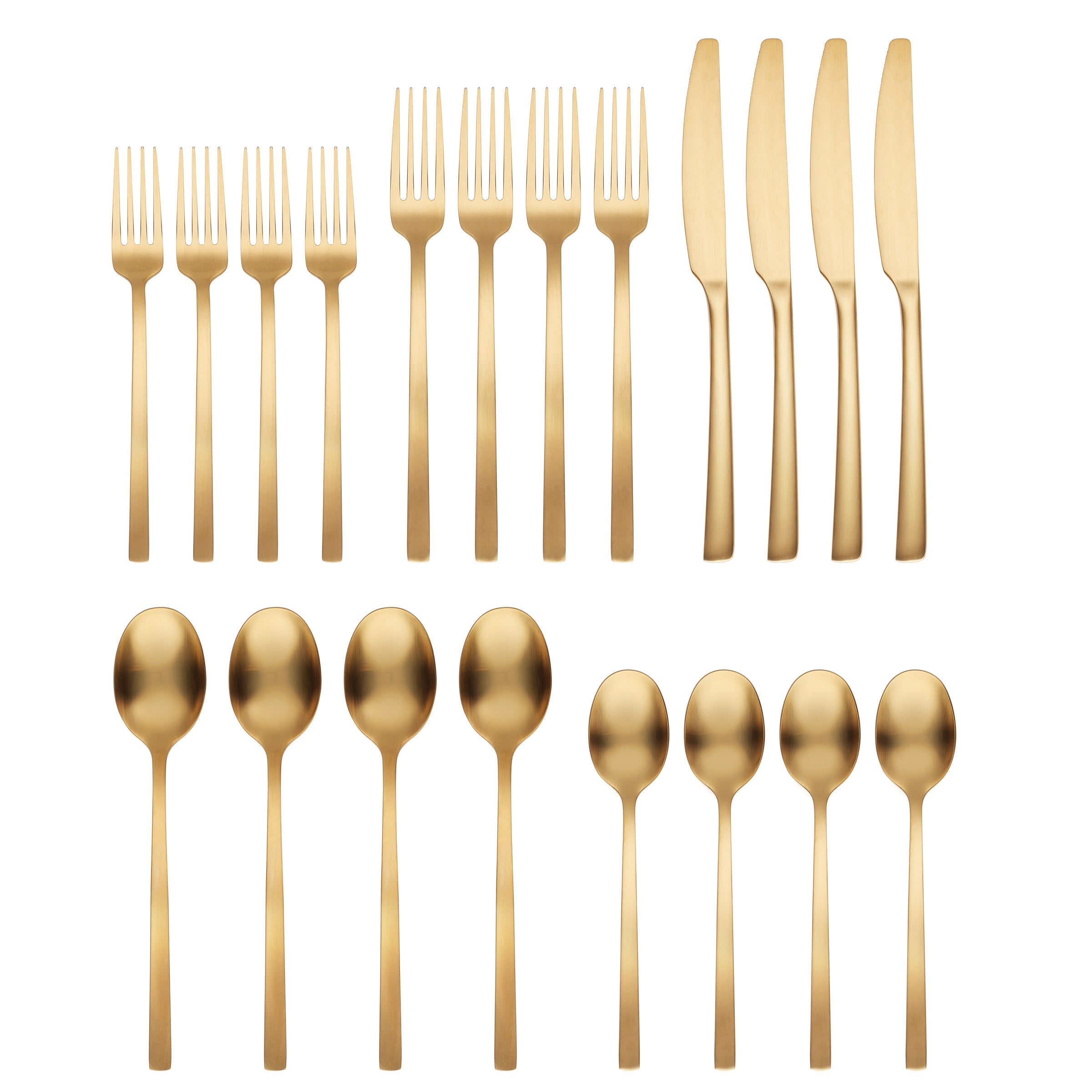Alternative view of Beacon Gold Satin 20 Piece Flatware Set
