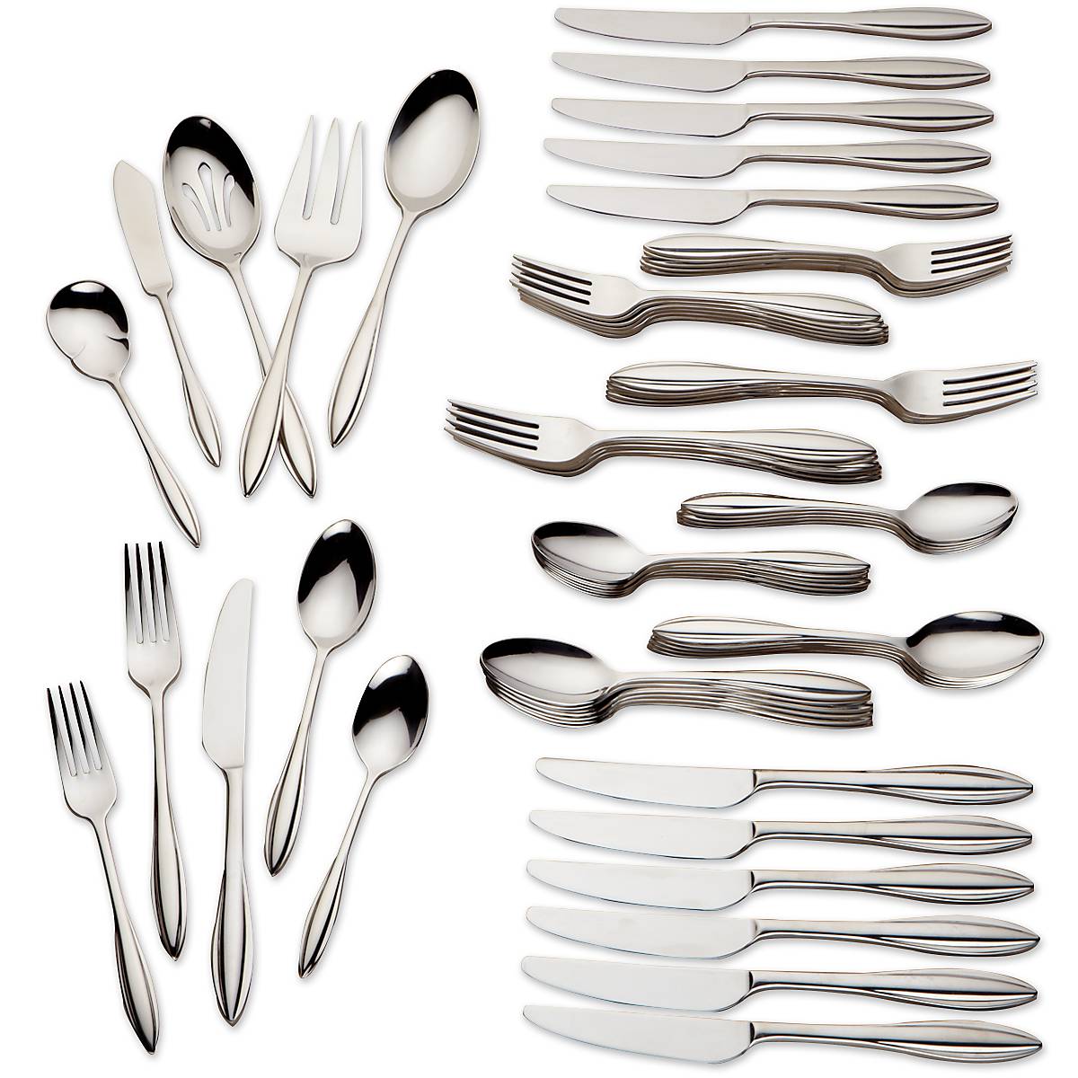 Alternative view of Sculpt 65 Piece Flatware Set