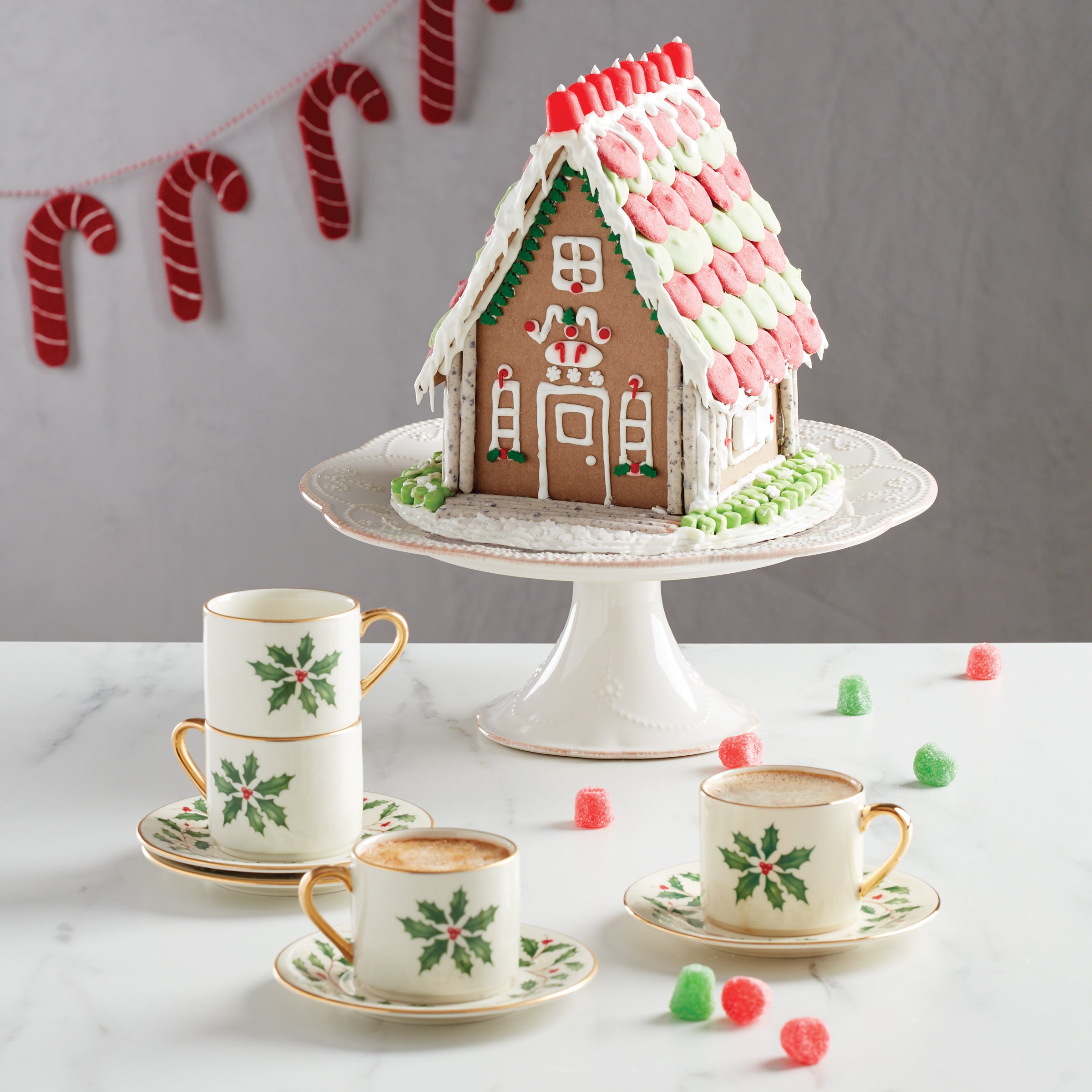 French Perle White Pedestal Cake Plate - Image 6