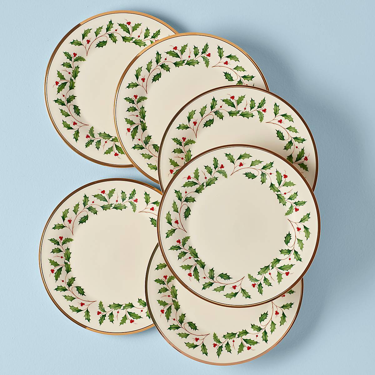 Holiday 6 Piece Dinner Plate Set