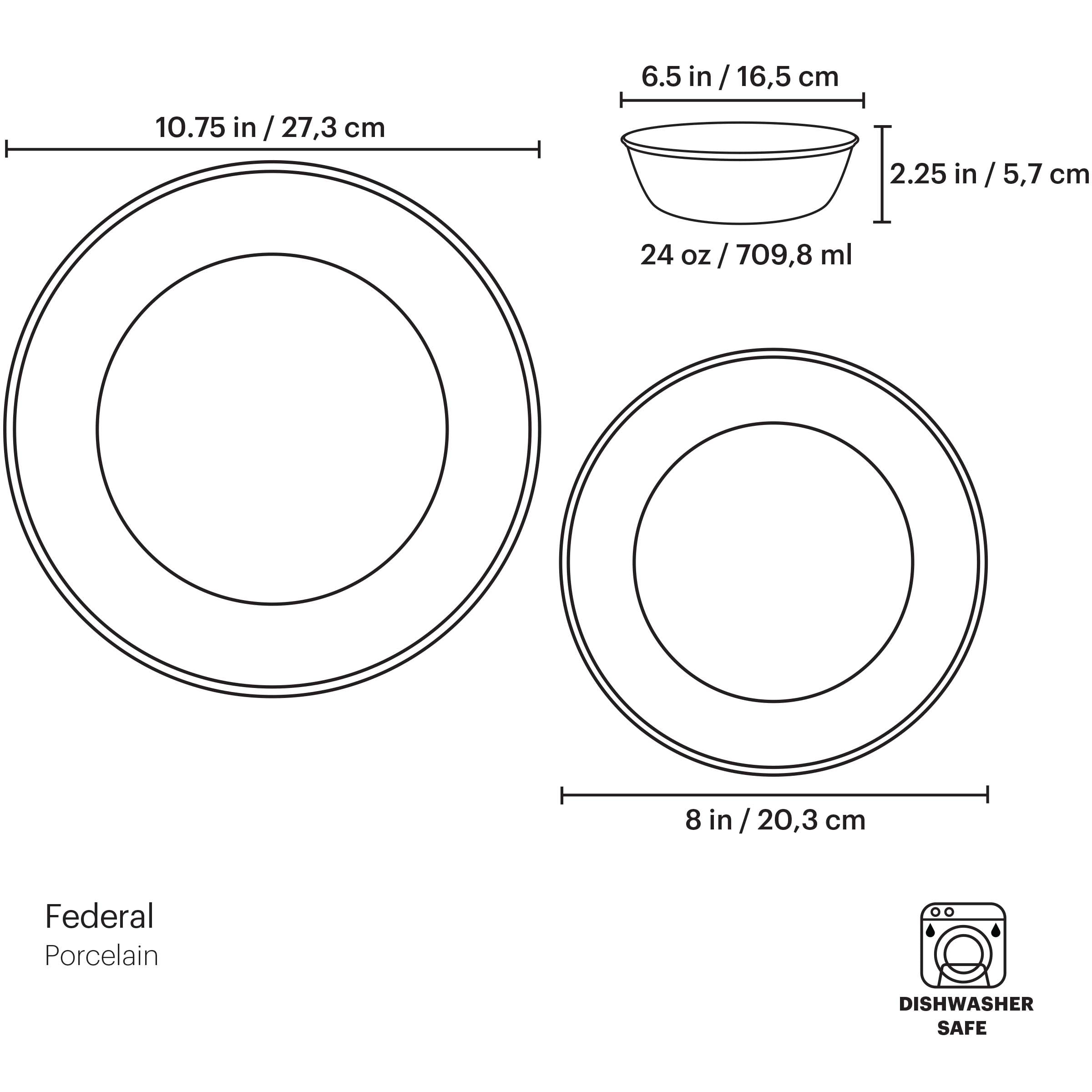 Federal Platinum 3 Piece Place Setting - Image 3