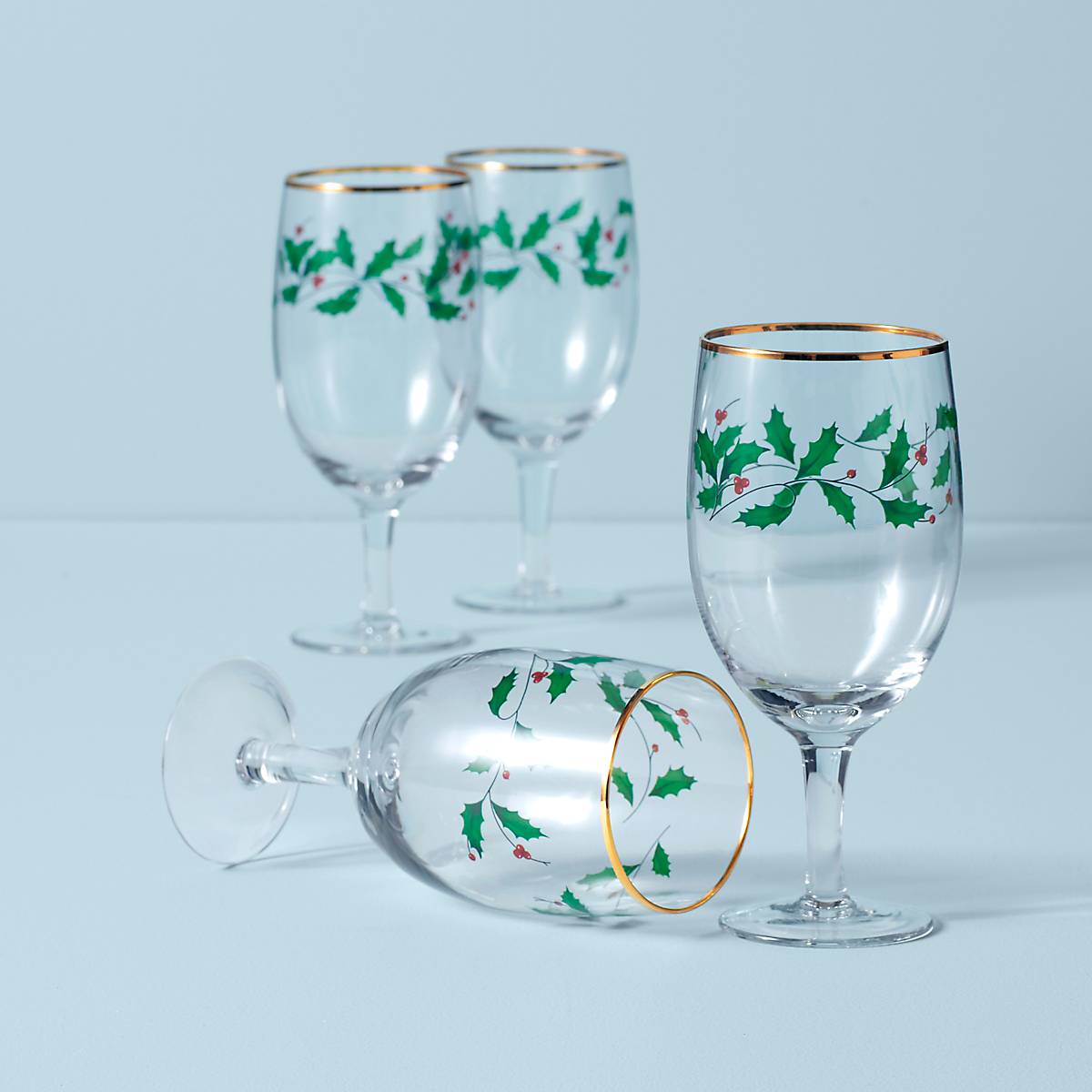 Holiday Iced Beverage Glasses Set Of 4