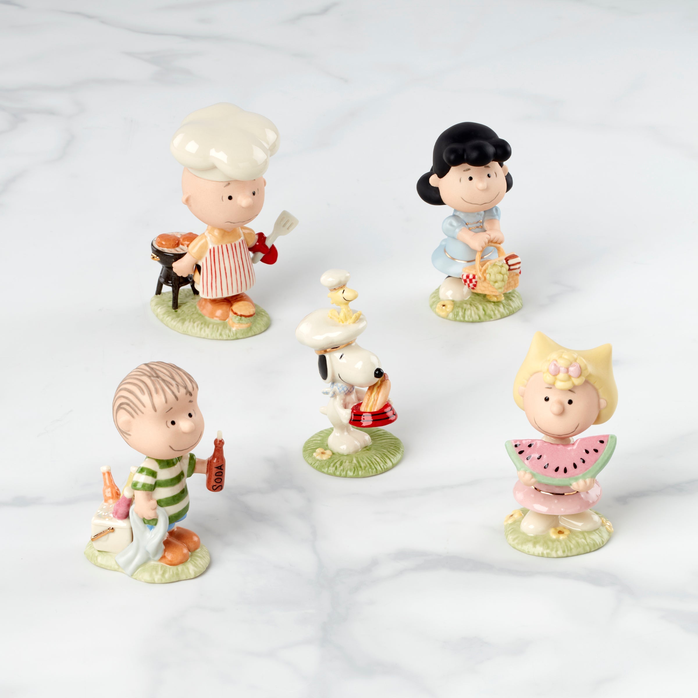 Peanuts Barbecue 5 Piece Figurine Set