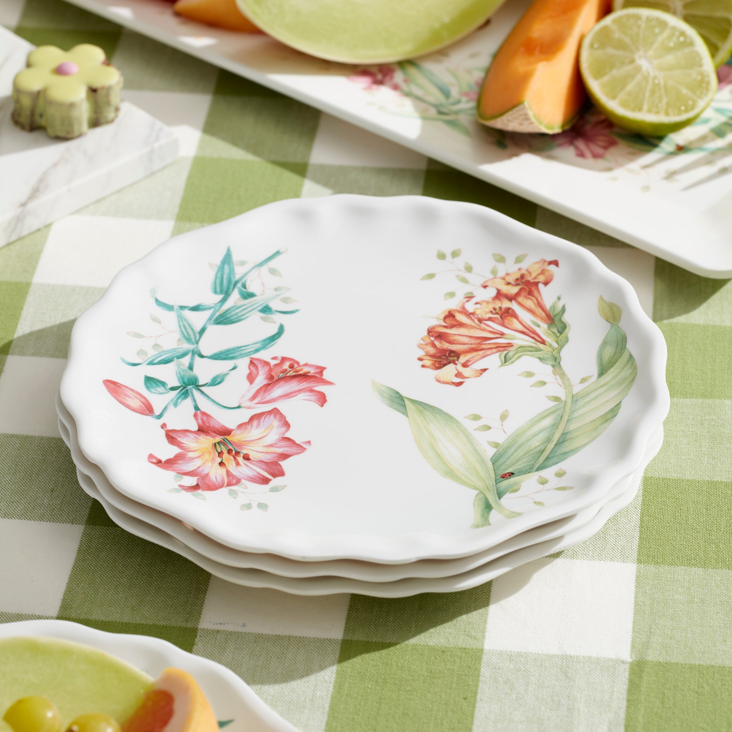 Butterfly Meadow Melamine Accent Plates Set of 4 - Image 3