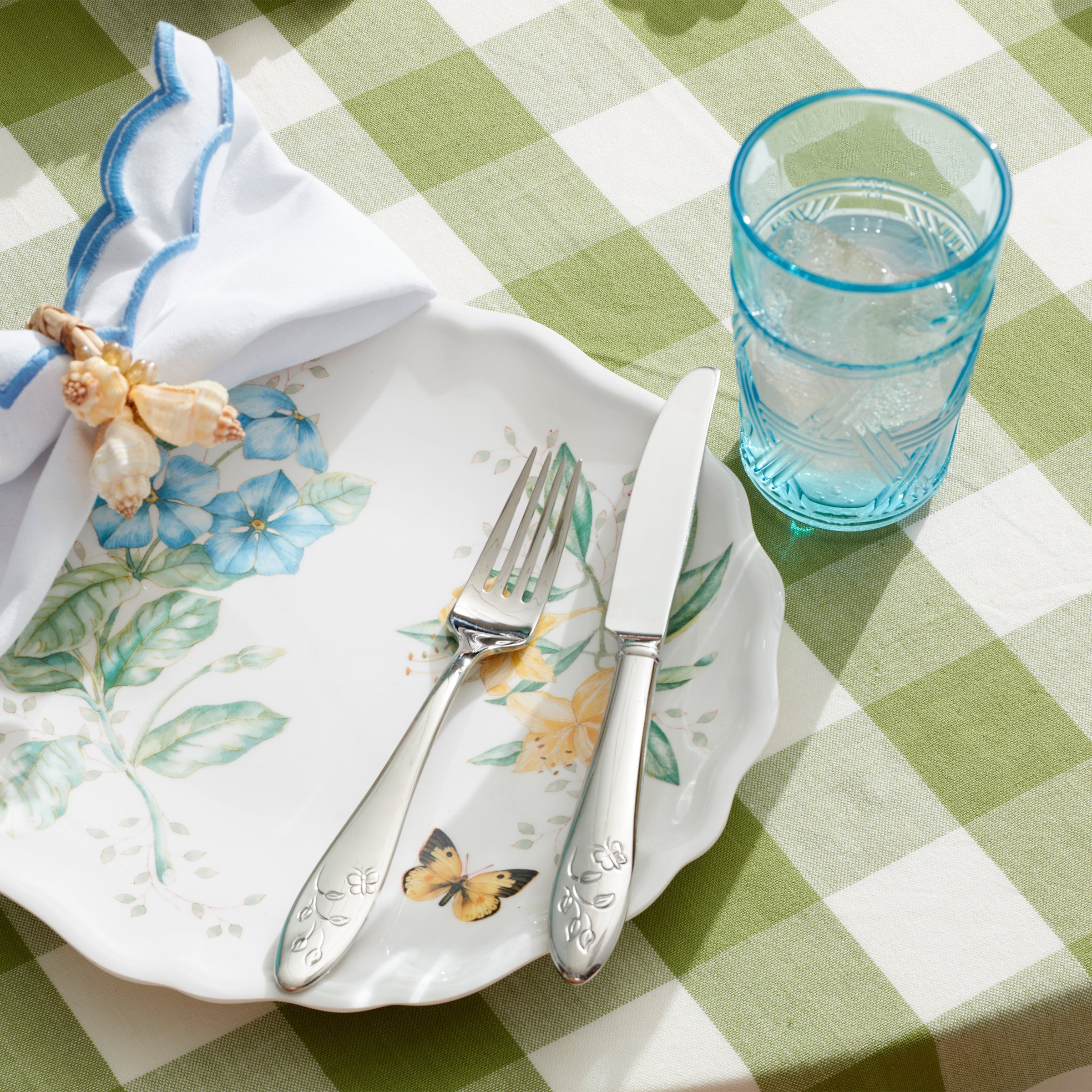 Butterfly Meadow Blue Tall Glasses Set Of 4 - Image 4