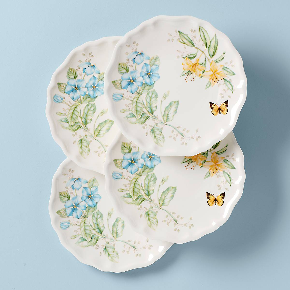 Butterfly Meadow Melamine Dinner Plates   Set of 4