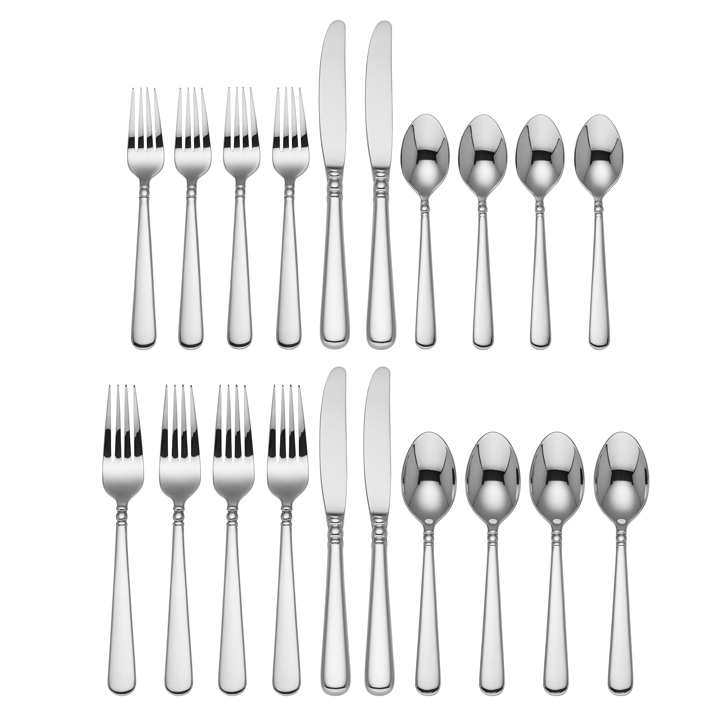 Alternative view of Pearl Platinum 20 Piece Flatware Set