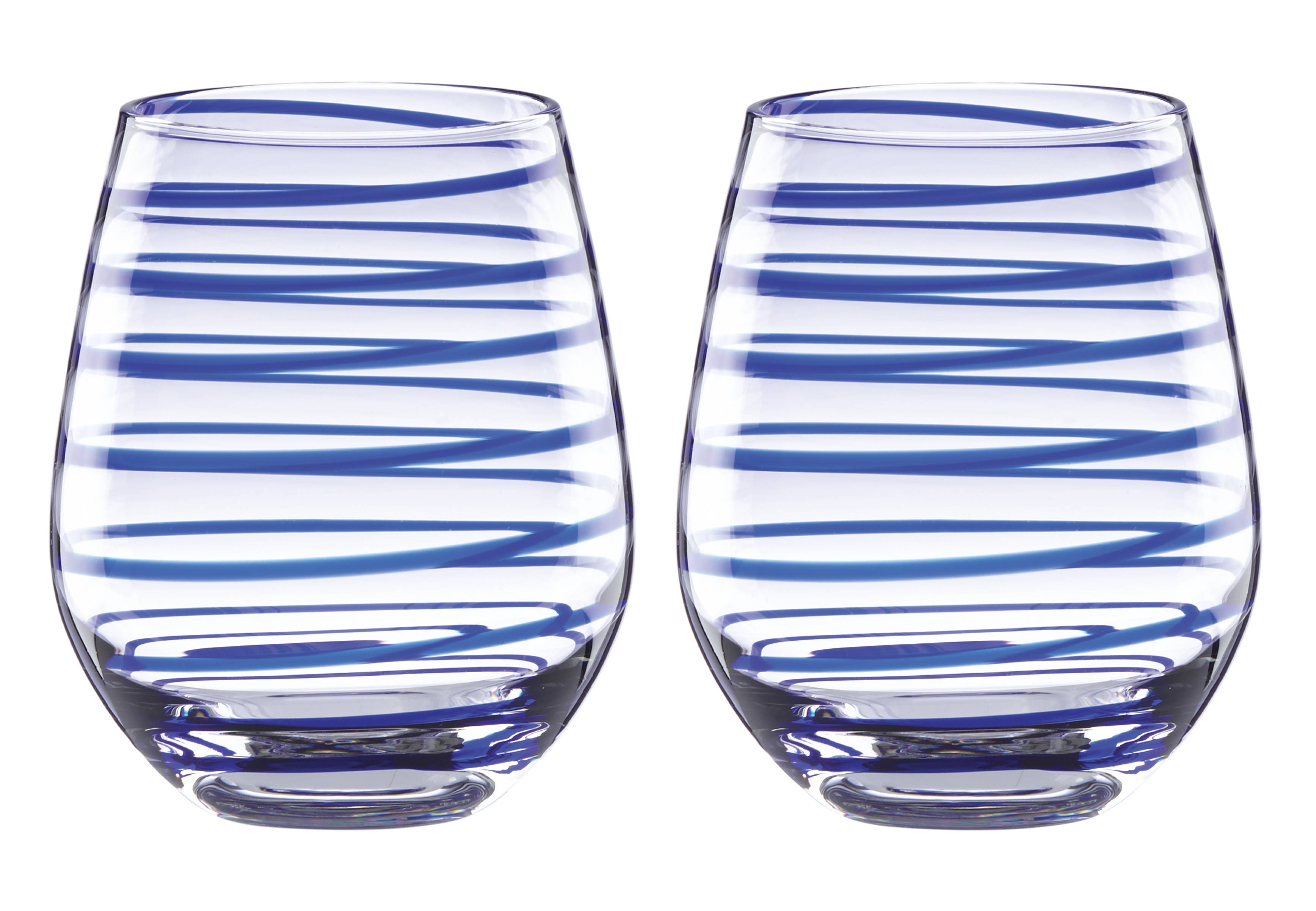 Charlotte Street Stemless Wine Glasses   Set Of 2