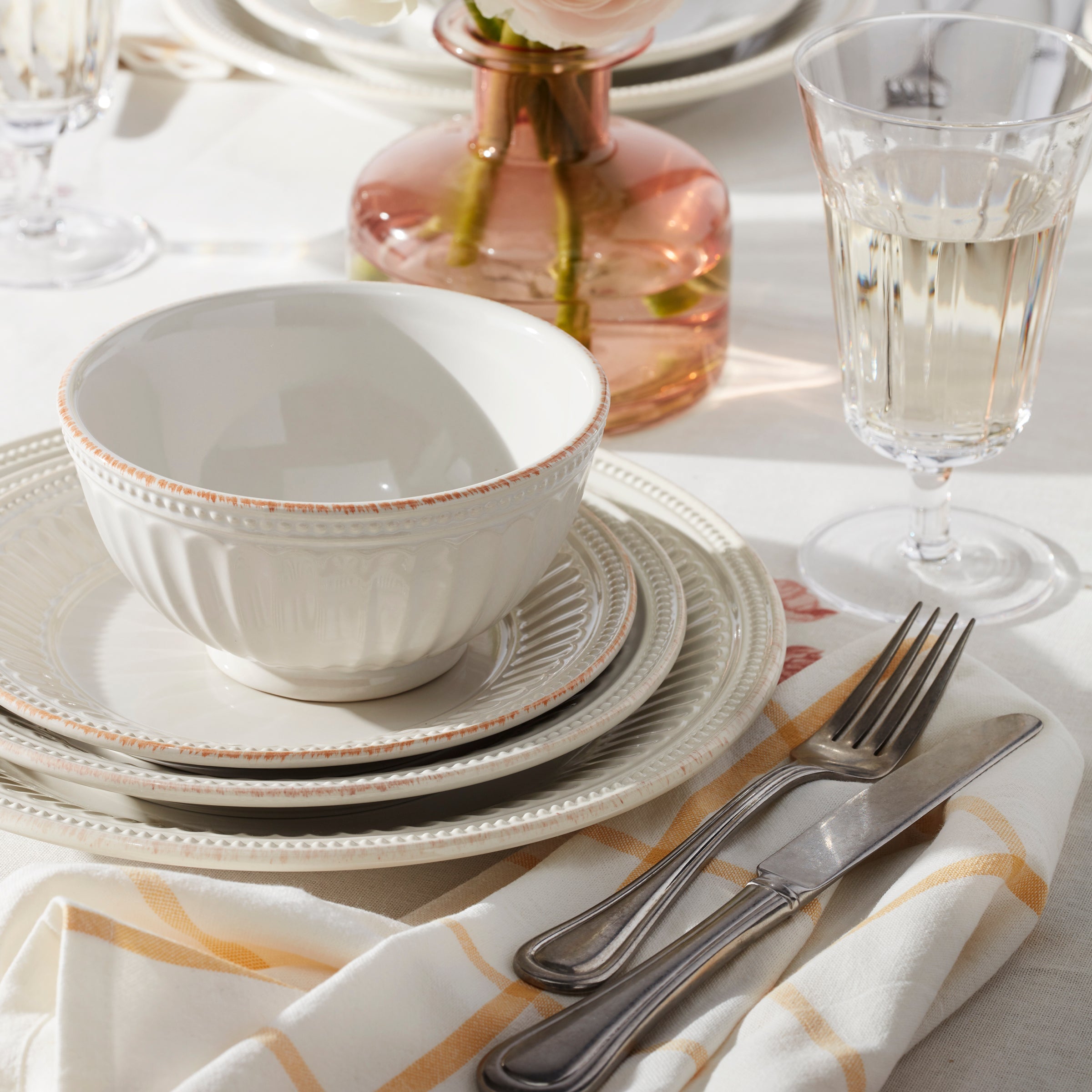 French Perle Groove 12 Piece Place Setting - Image 10