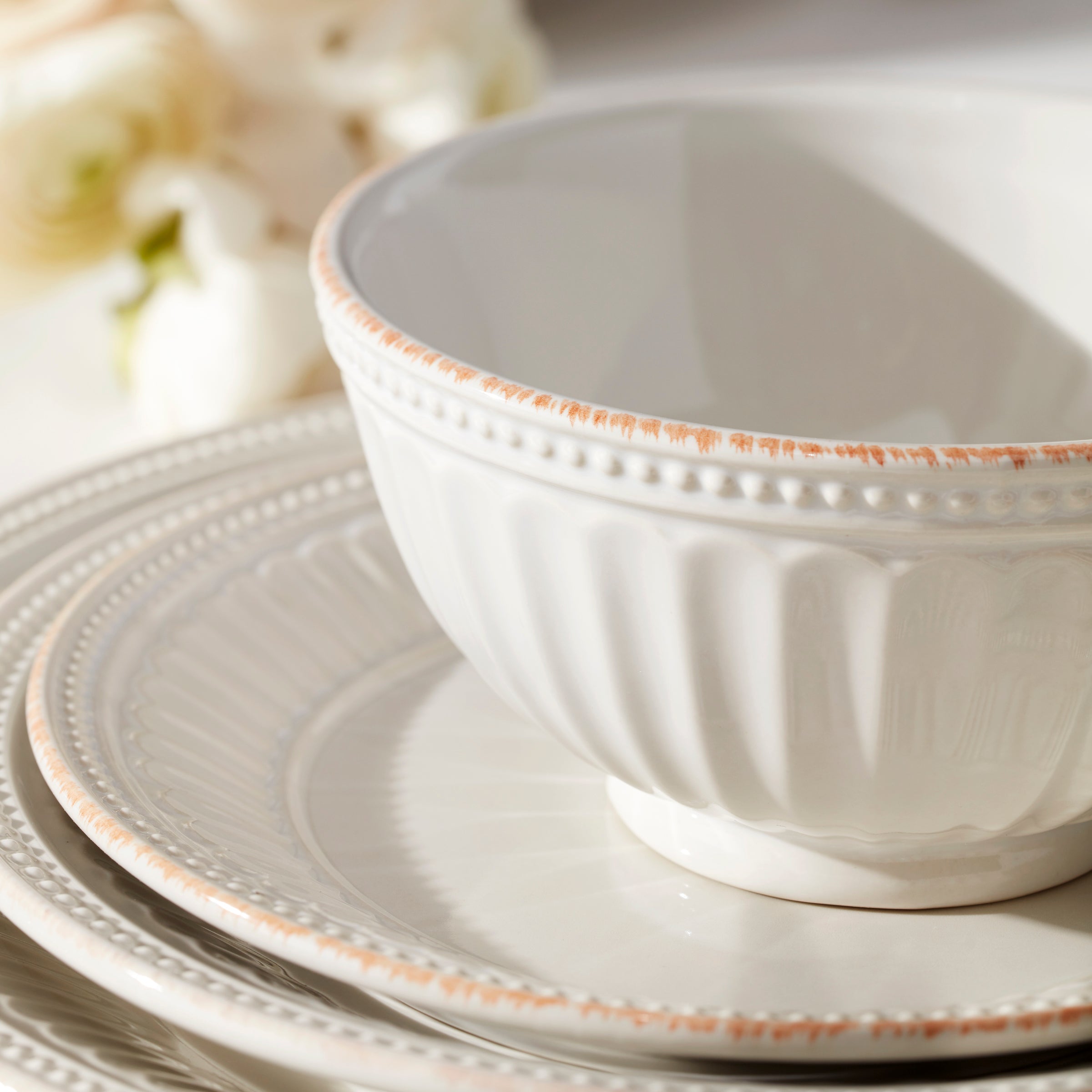 French Perle Groove 12 Piece Place Setting - Image 11