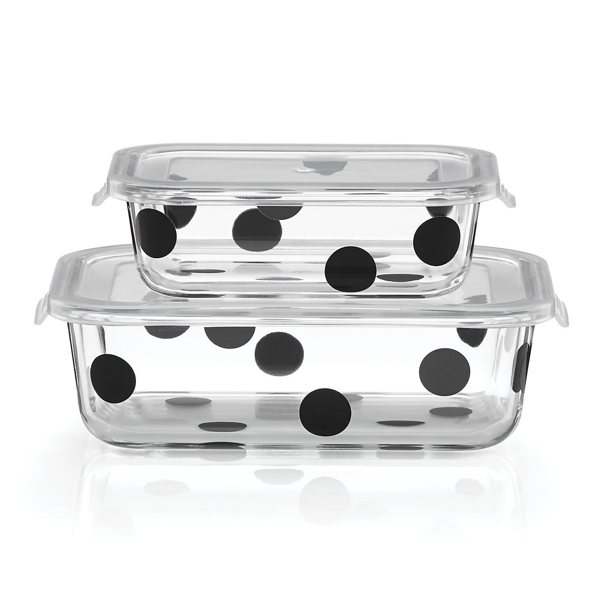 Deco Dot 2 Piece  Rectagular Storage Set