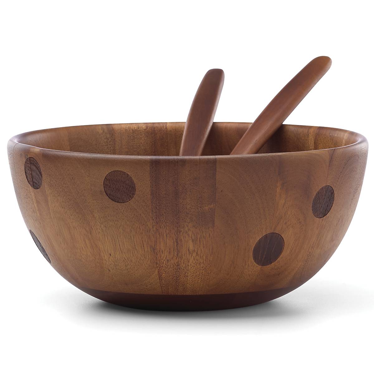 Alternative view of Deco Dot Salad Bowl With Servers