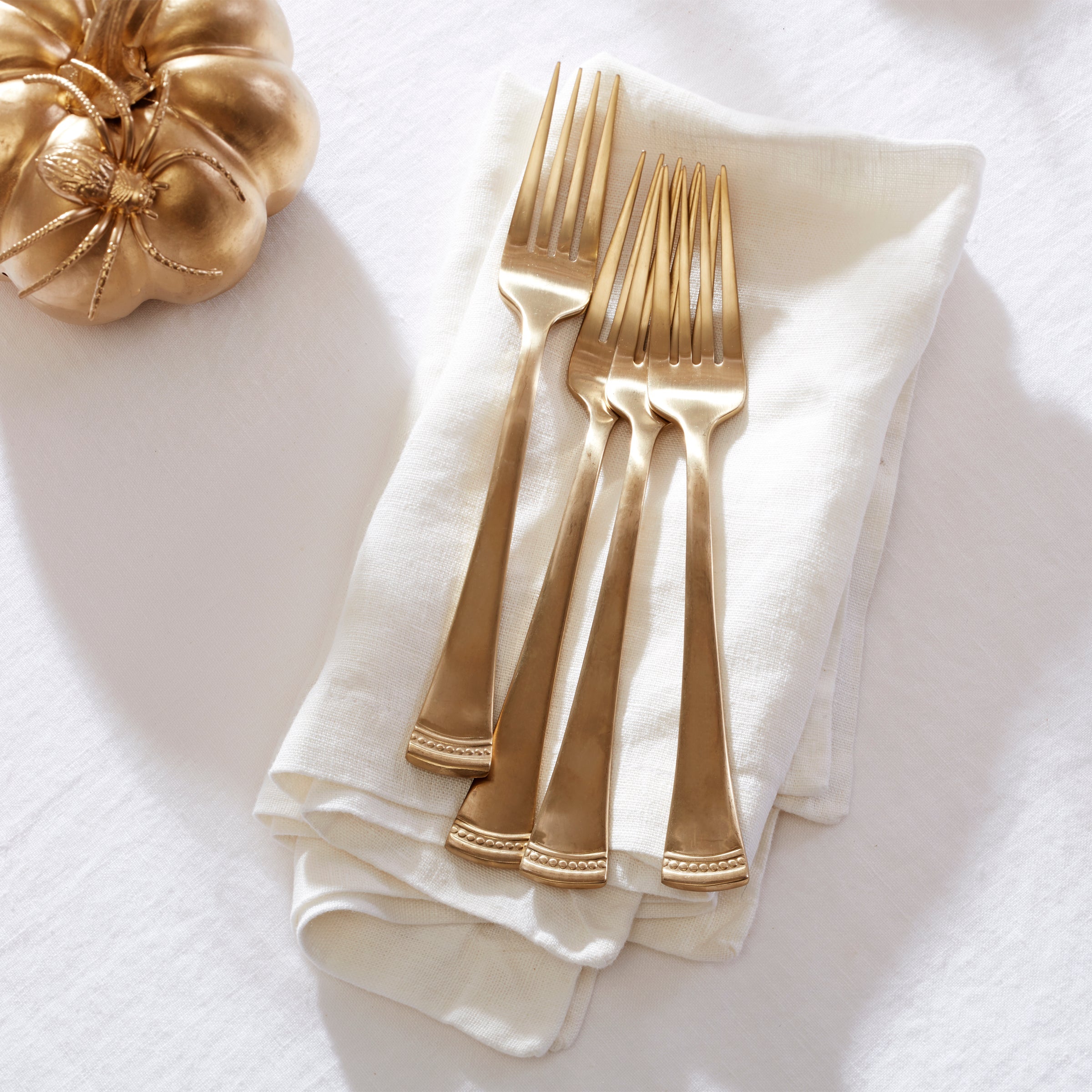 Portola Gold Satin 20 Piece Flatware Set - Image 8