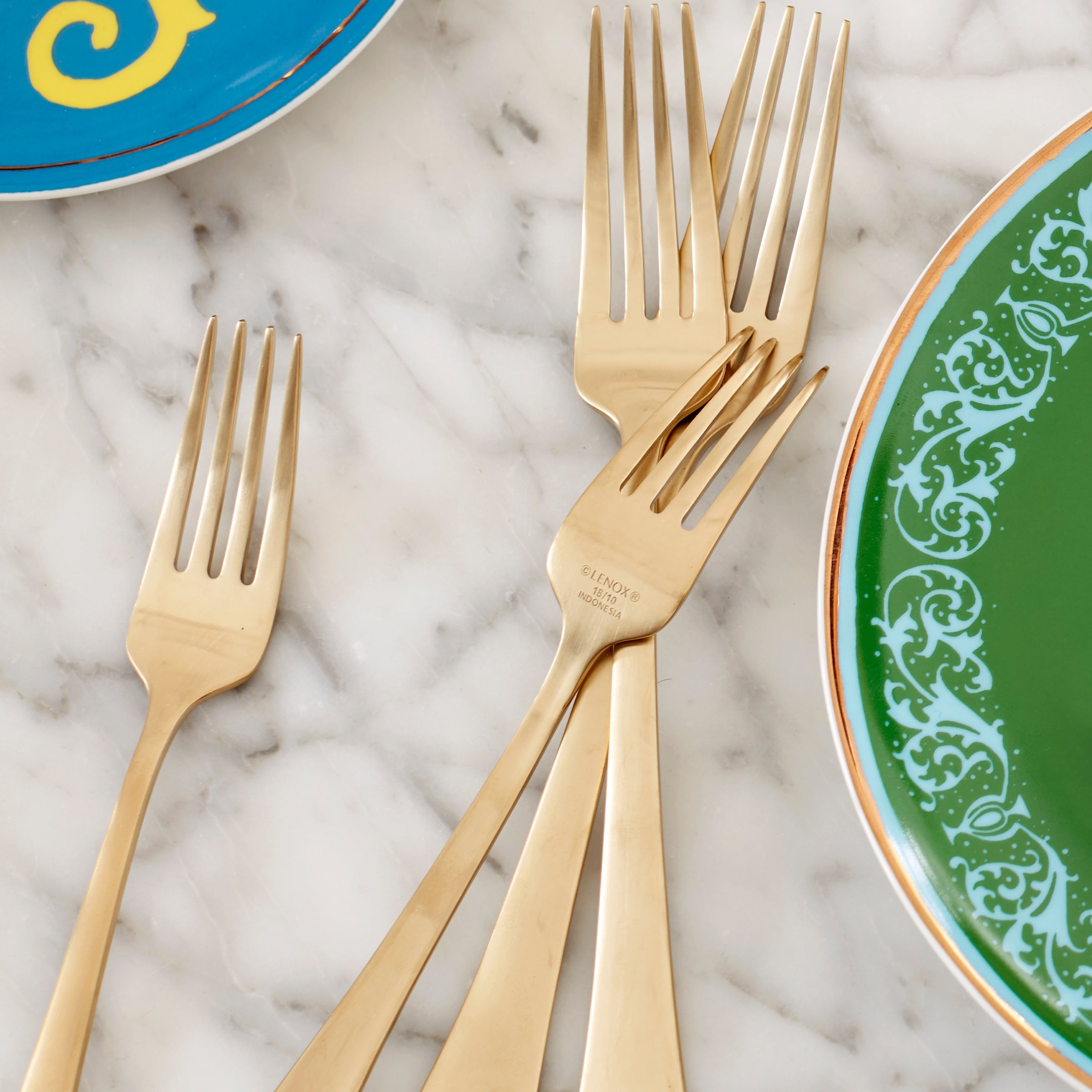 Portola Gold Satin 20 Piece Flatware Set - Image 16