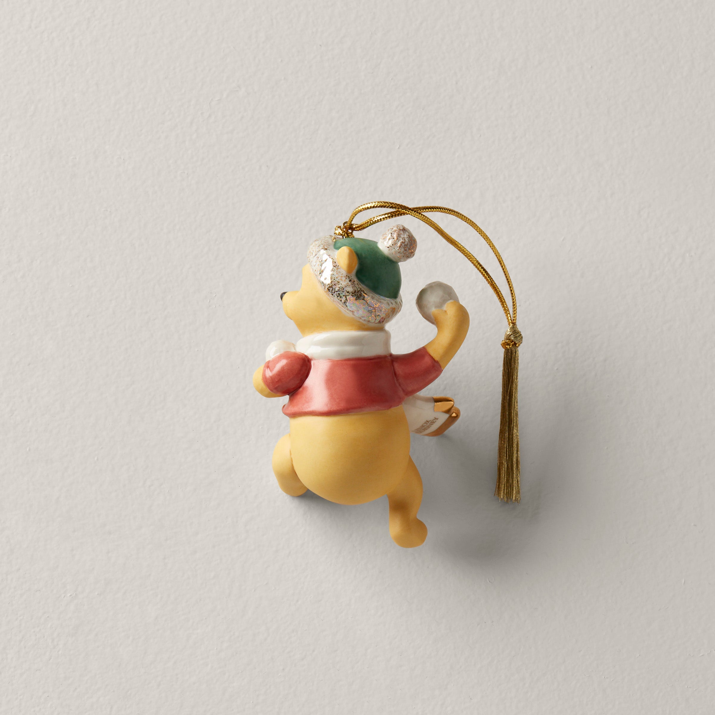 Alternative view of Personalized Pooh's Winter Fun Ornament