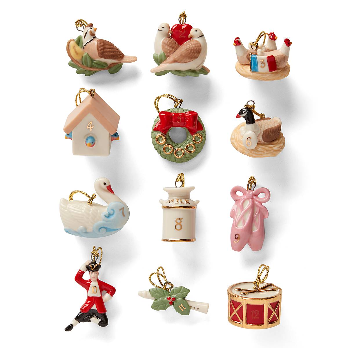 Twelve Days Of Christmas 12 Piece Mini Ornament Set - Image 4