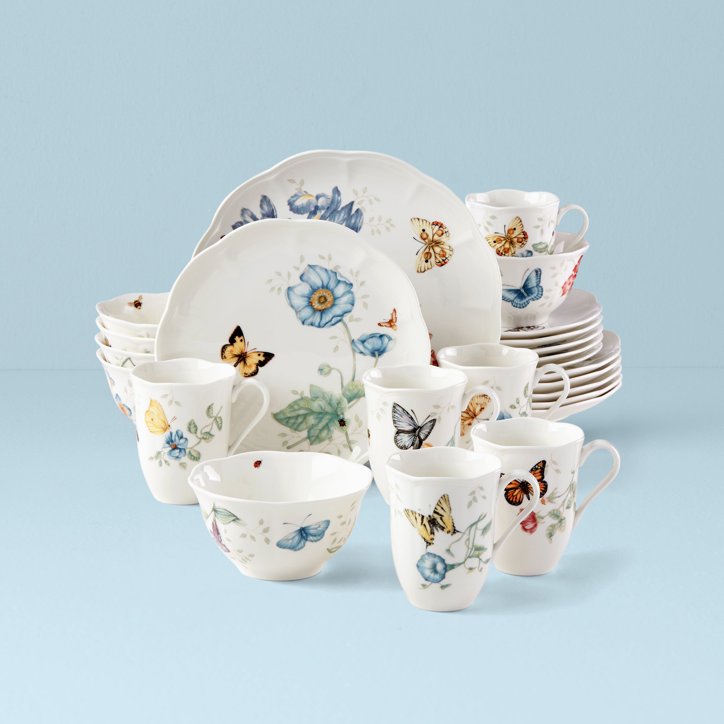 Butterfly Meadow 24 Piece Dinnerware Set