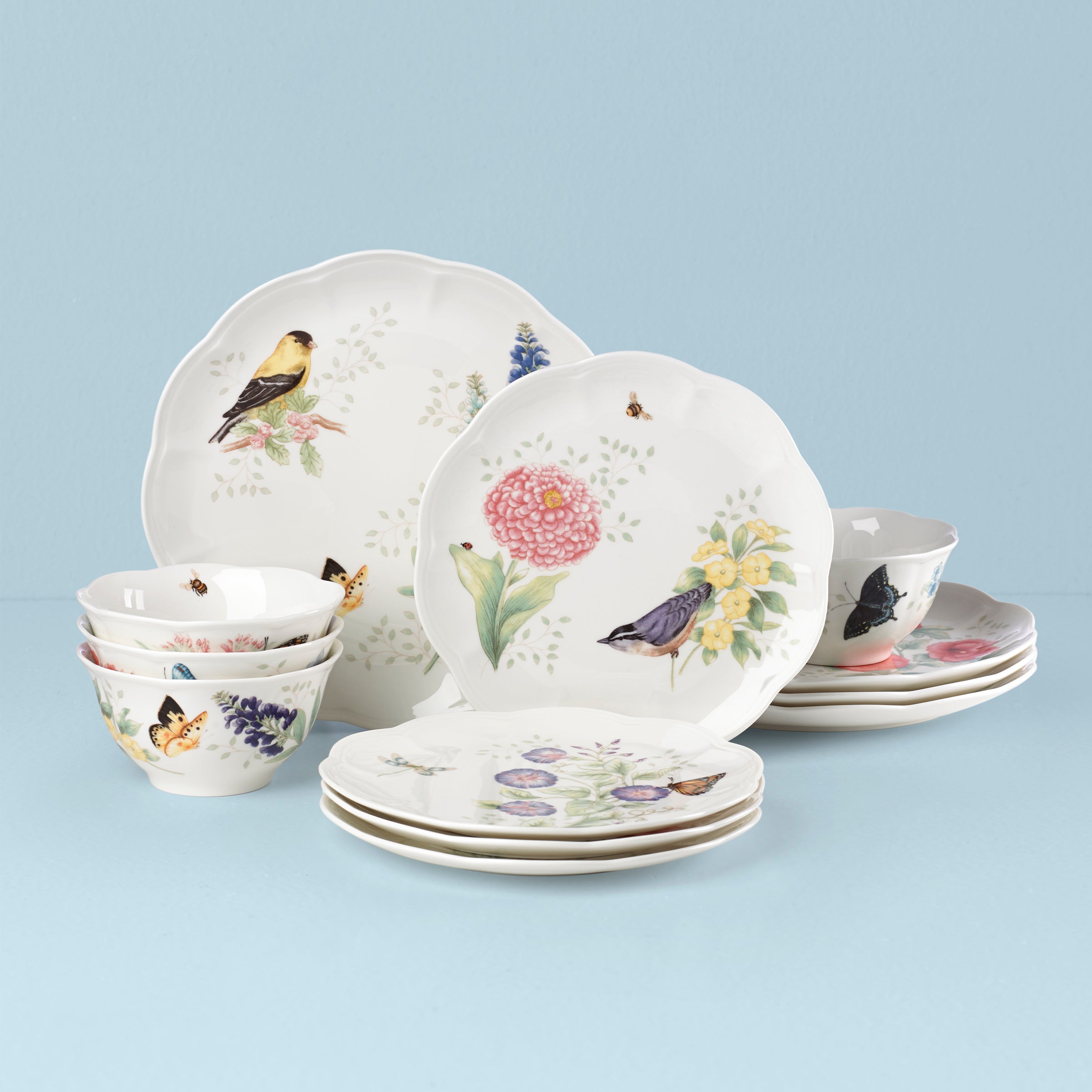 Butterfly Meadow Flutter 12 Piece Dinnerware Set
