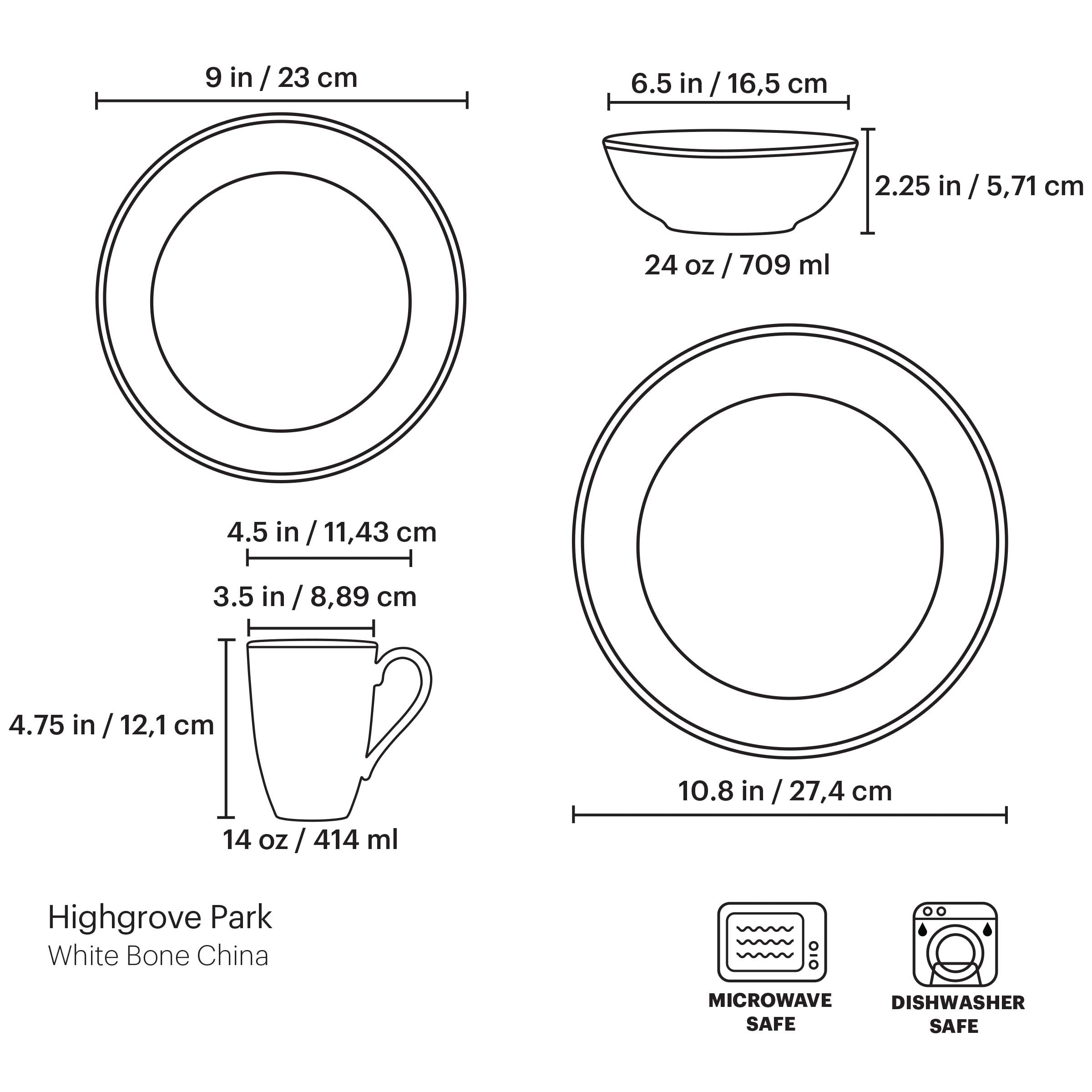 Highgrove Park 4 Piece Place Setting - Image 6